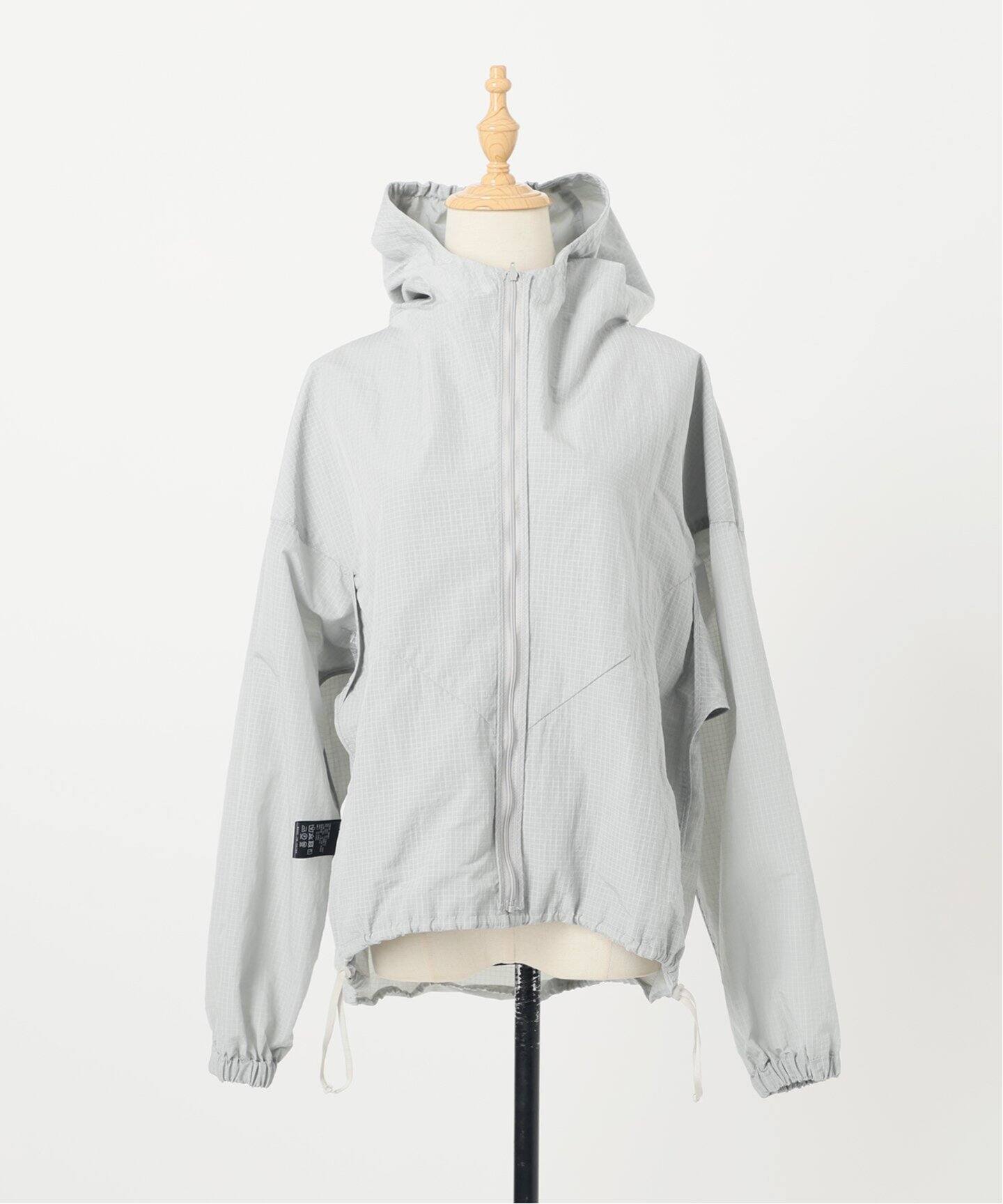 イエナ 近年 日本製 薄手 ウール プルオーバー パーカー ジャケット 白グレー クリアナイロンパーカー（その他ブルゾン／アウター）｜VERMEIL par