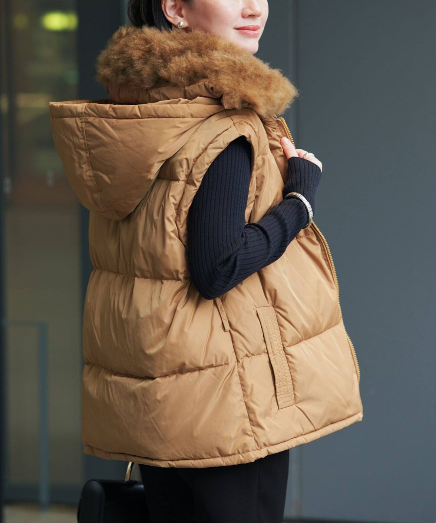 YVES SALOMON イヴ サロモン ダウンベスト 25WAG00565DOTM/VEST