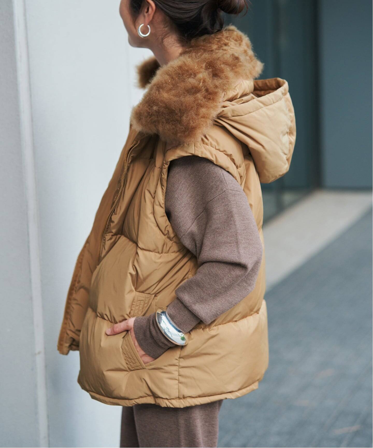 YVES SALOMON イヴ サロモン ダウンベスト 25WAG00565DOTM/VEST