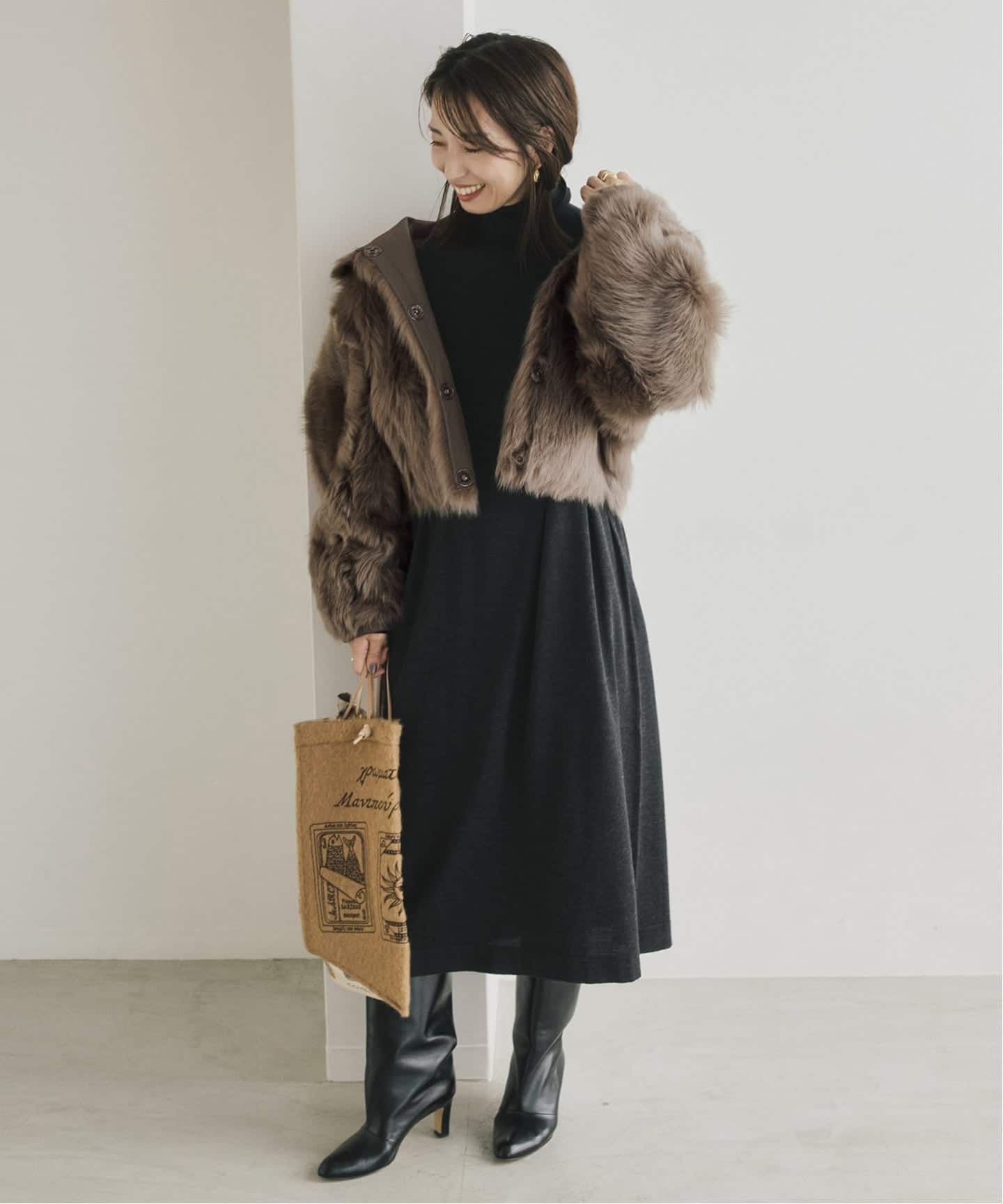 BLANCHA ブランカ HOODIE ブルゾン 25061-3 01（ムートンコート