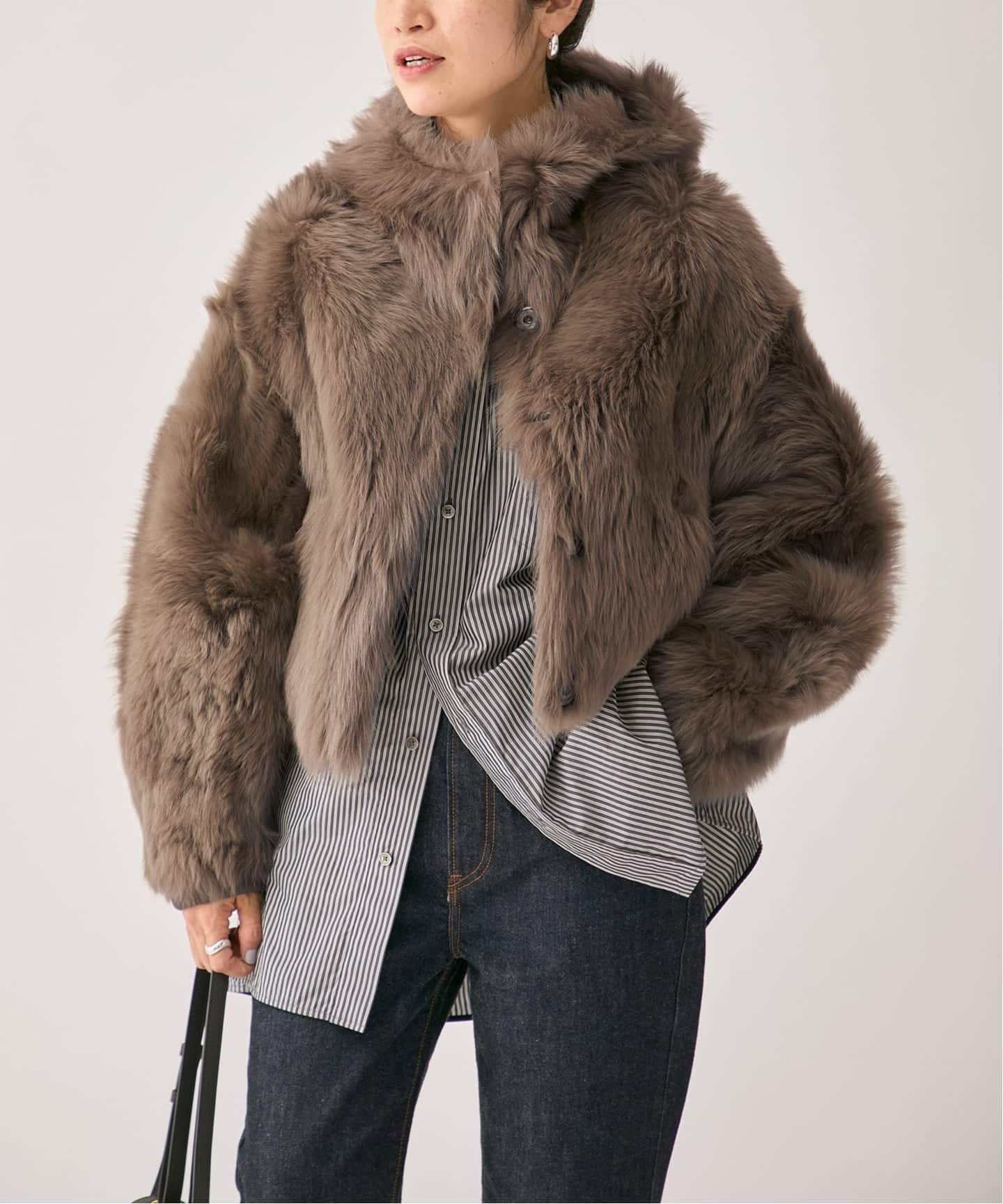 BLANCHA ブランカ HOODIE ブルゾン 25061-3 01（ムートンコート