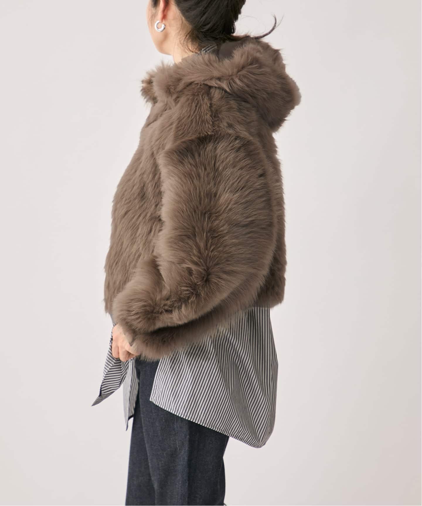 BLANCHA ブランカ HOODIE ブルゾン 25061-3 01（ムートンコート