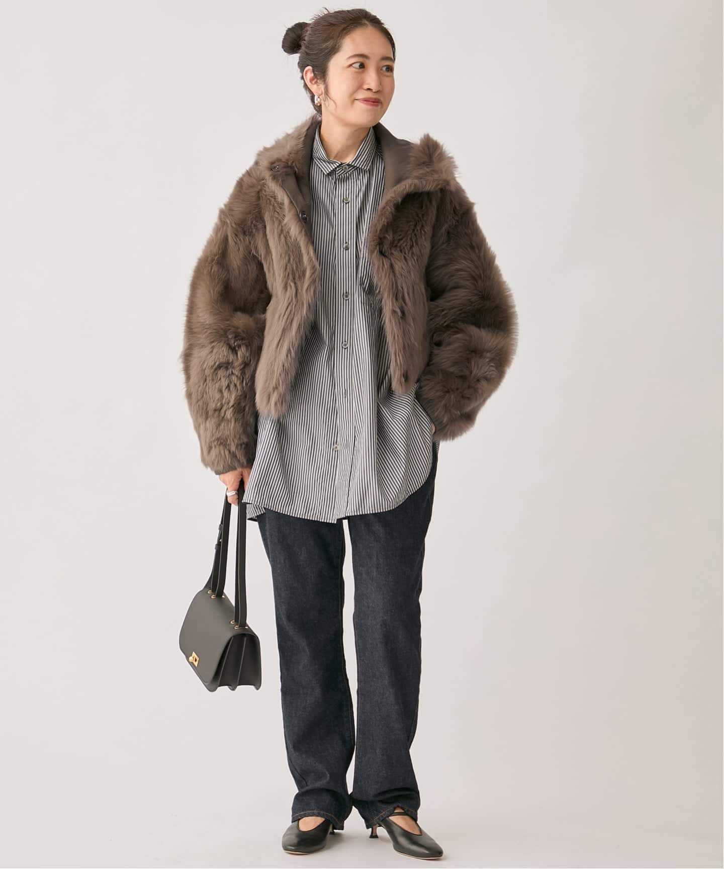 BLANCHA ブランカ HOODIE ブルゾン 25061-3 01（ムートンコート