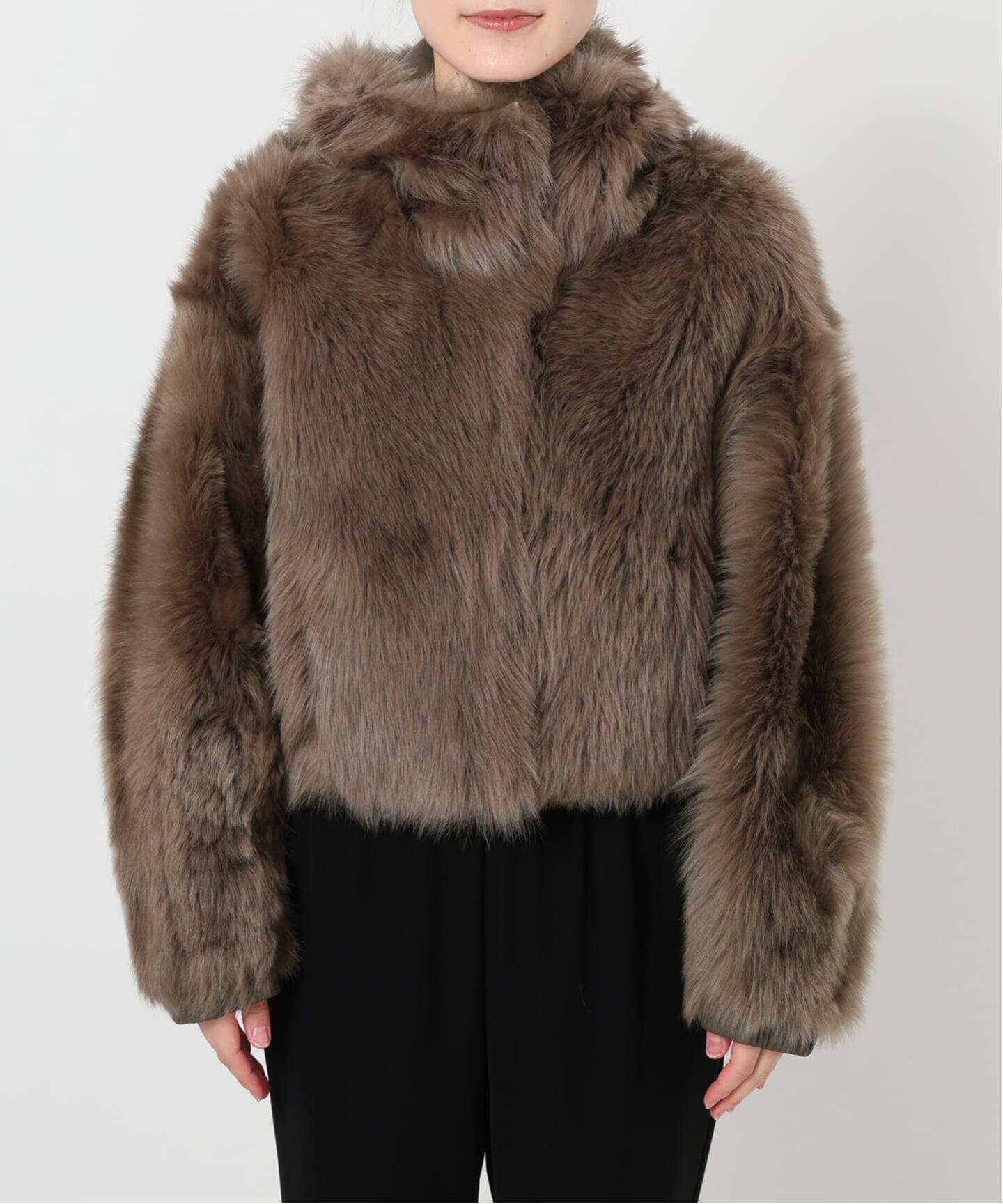 大人可愛い❤︎高級BLANCHA ブランカムートンファーショートコート18万円本革 大人可愛い❤︎高級BLANCHA ブランカムートンファーショートコート18万