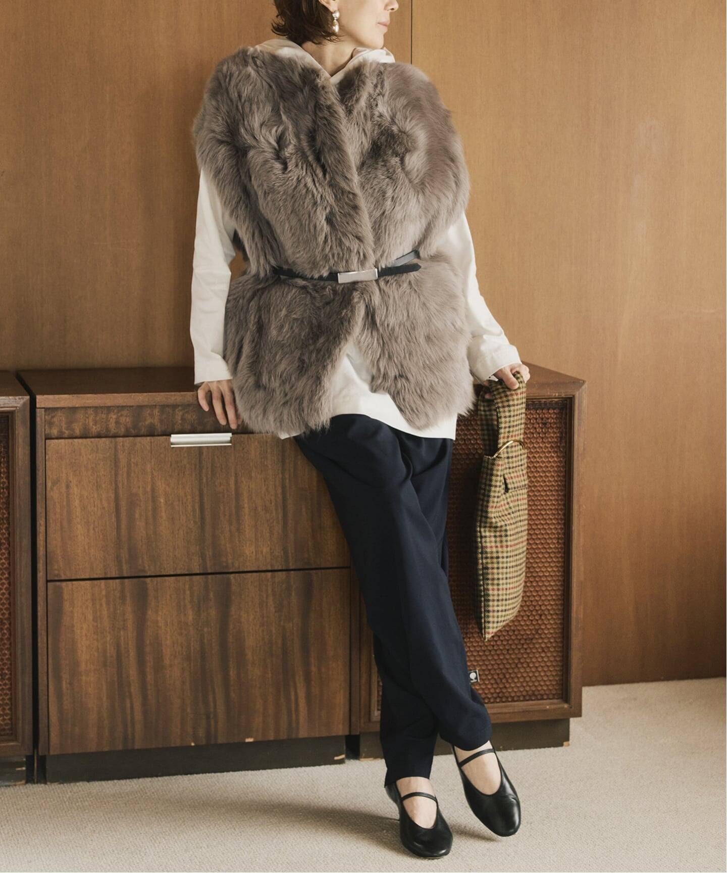 BLANCHA ブランカ ベルト付　ムートンコート BLANCHA】ムートンコート / GRACE CONTINENTAL | GRACE CONTINENTAL