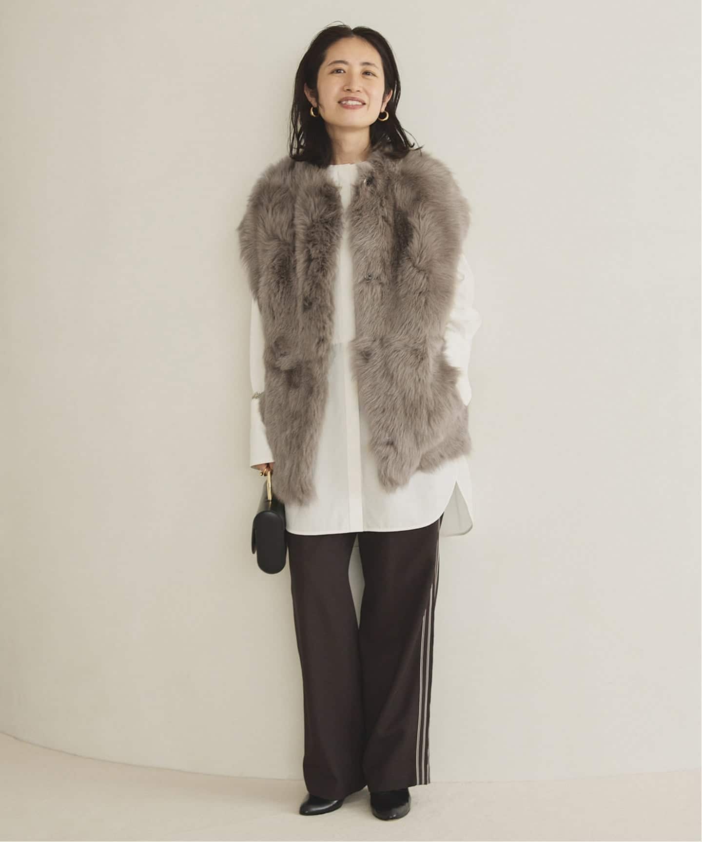 BLANCHA ブランカ ジレ 25024-3 00（ムートンコート）｜VERMEIL