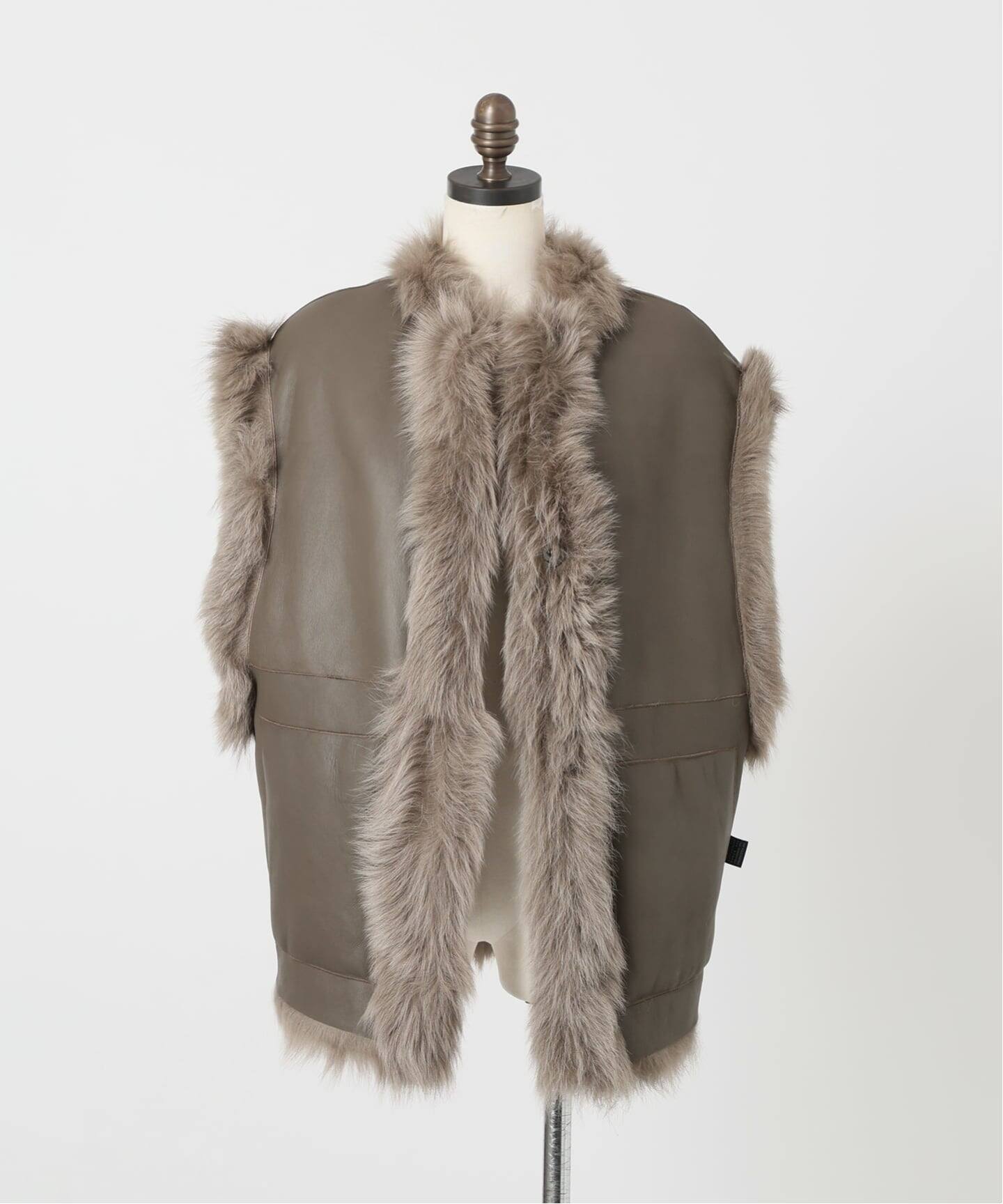 BLANCHA ブランカ ジレ 25024-3 00（ムートンコート）｜VERMEIL par