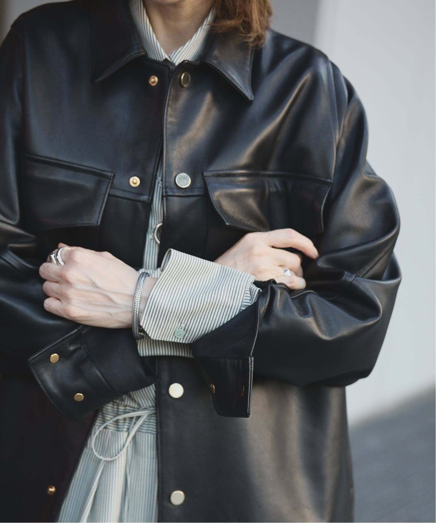 フォロー感謝割 チンクアンタ CINQUANTA レザー ジャケット 本革 CINQUANTA (チンクアンタ) H613 SINGLE TAILORED JACKET CAVALLO