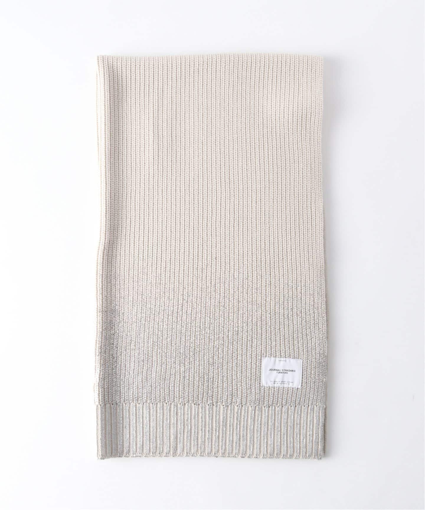 JOURNAL STANDAED FURNITURE ウールブランケット SILVER PRINT KNIT THROW スローケット(ブランケット