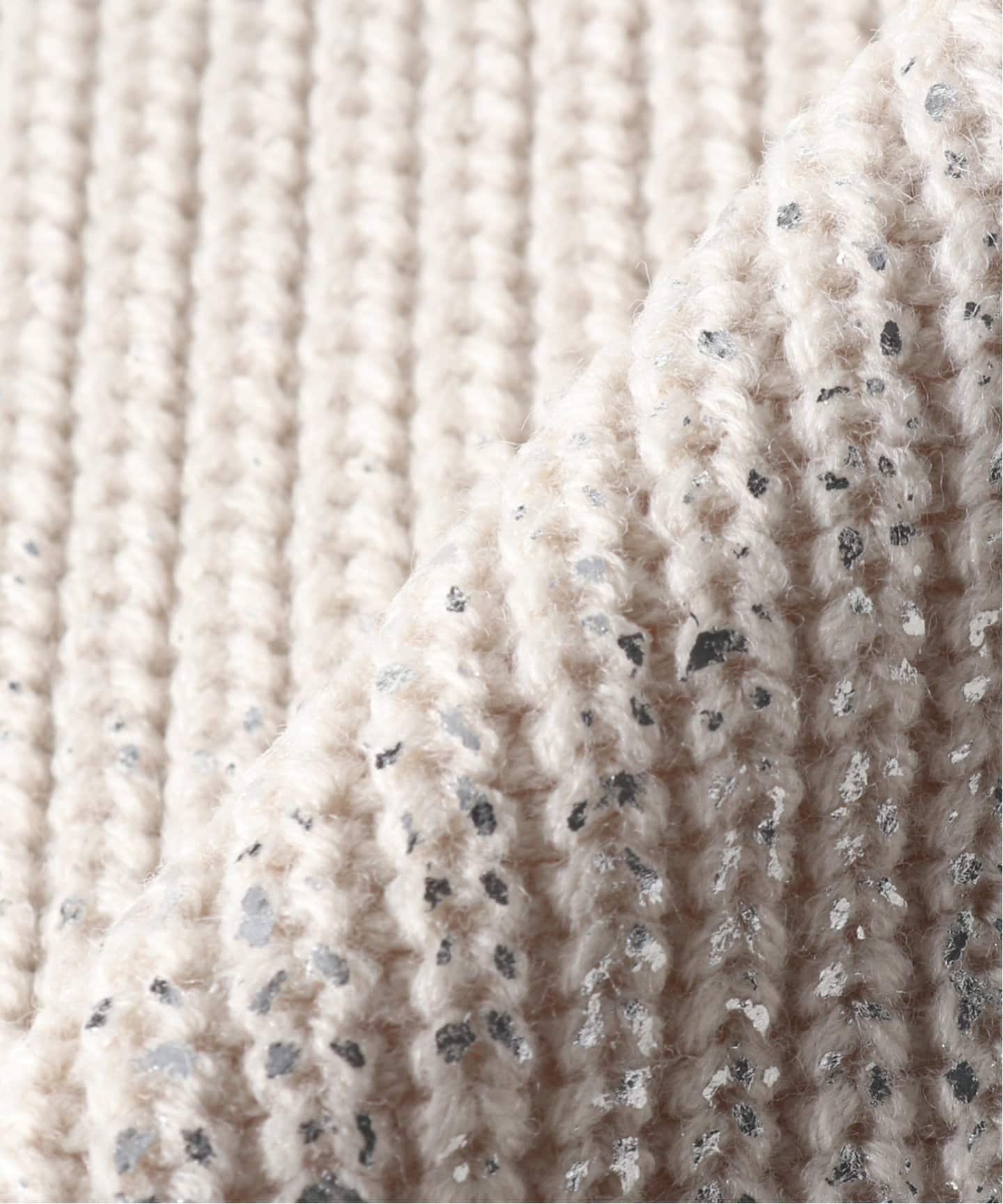 SILVER PRINT KNIT THROW スローケット（ブランケット