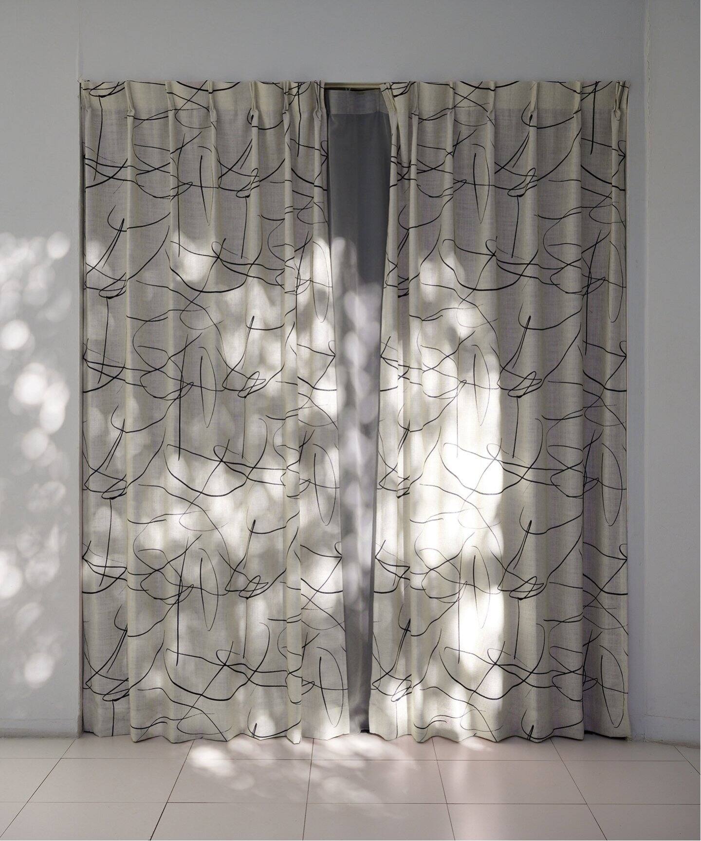 予約》CURTAIN WEATHER LINES 100x110 2枚セット（インテリア