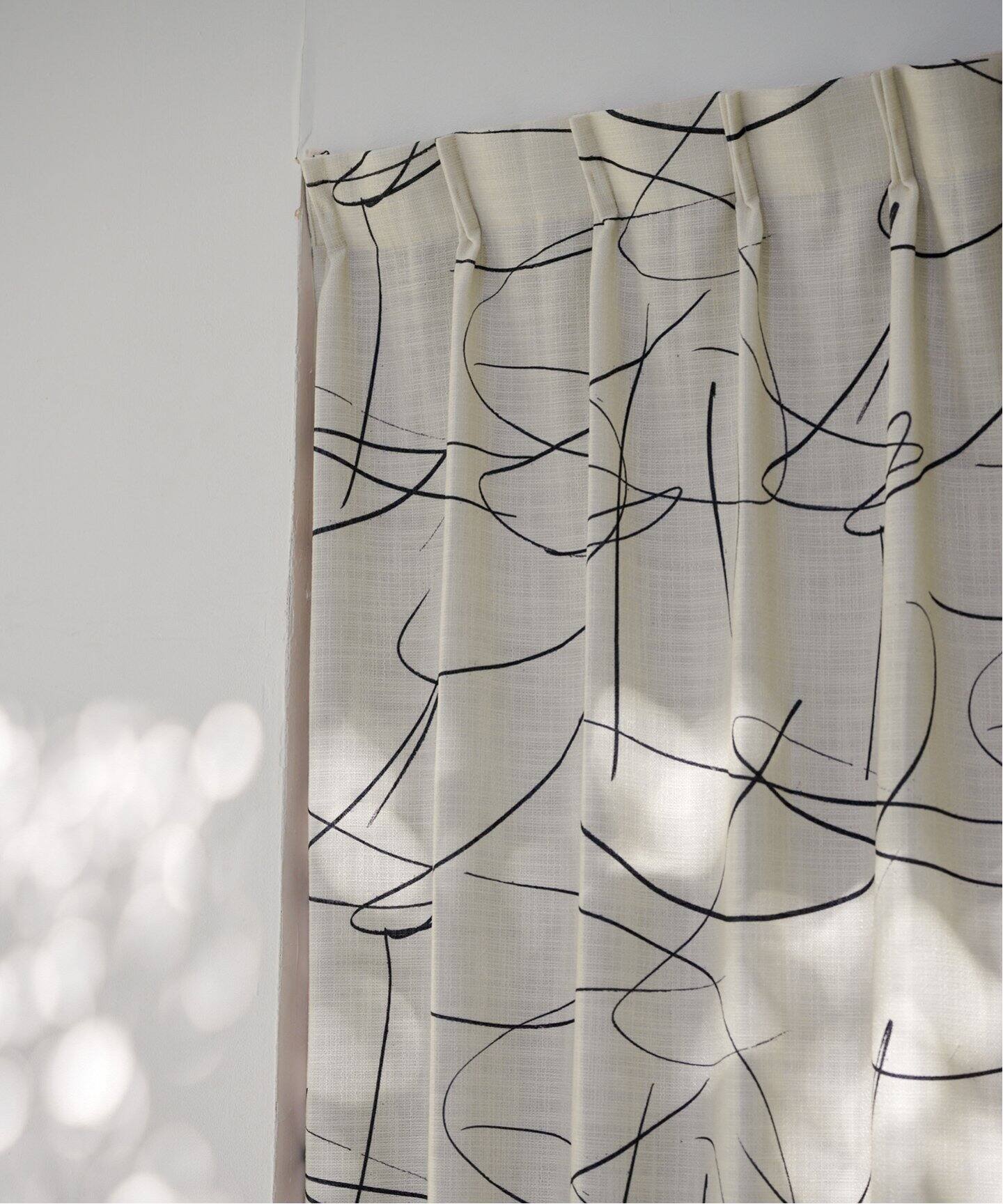 予約》CURTAIN WEATHER LINES 100x178 2枚セット（インテリア