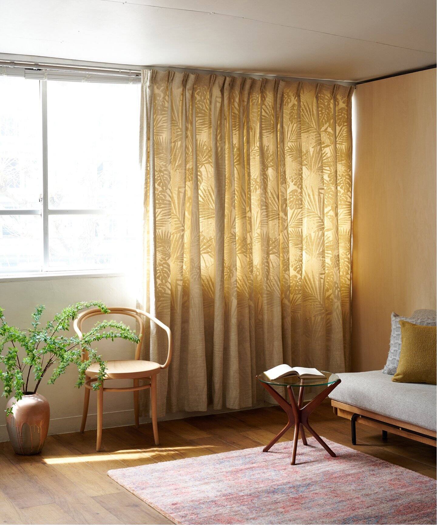 アクメファニチャー　カーテン 100×178 2枚セット　ジャーナルスタンダード 予約》CURTAIN LEAF 100x178 2枚セット（インテリアファブリック