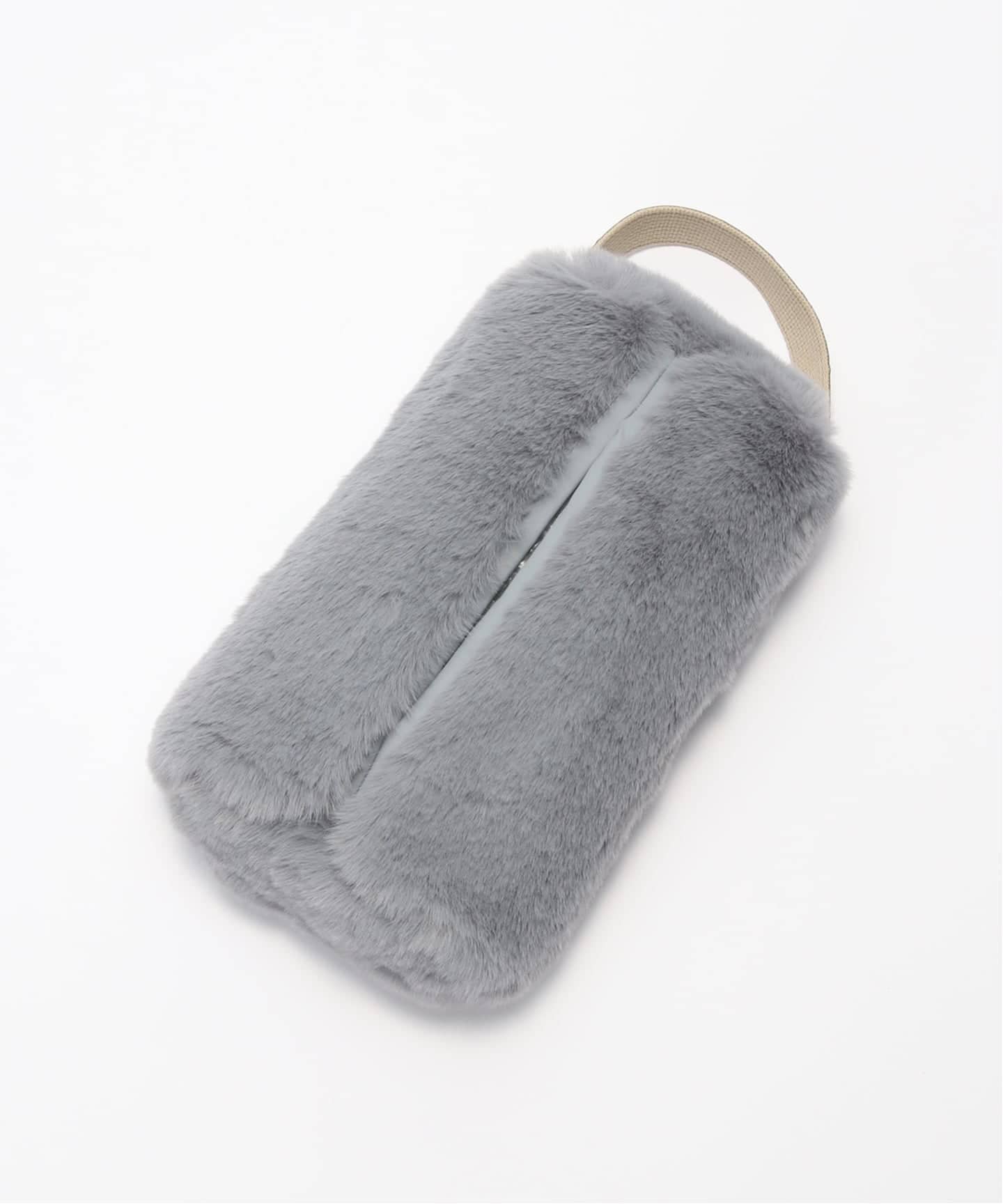TISSUE BOX CASE FUR フェイクファー ティッシュボックス