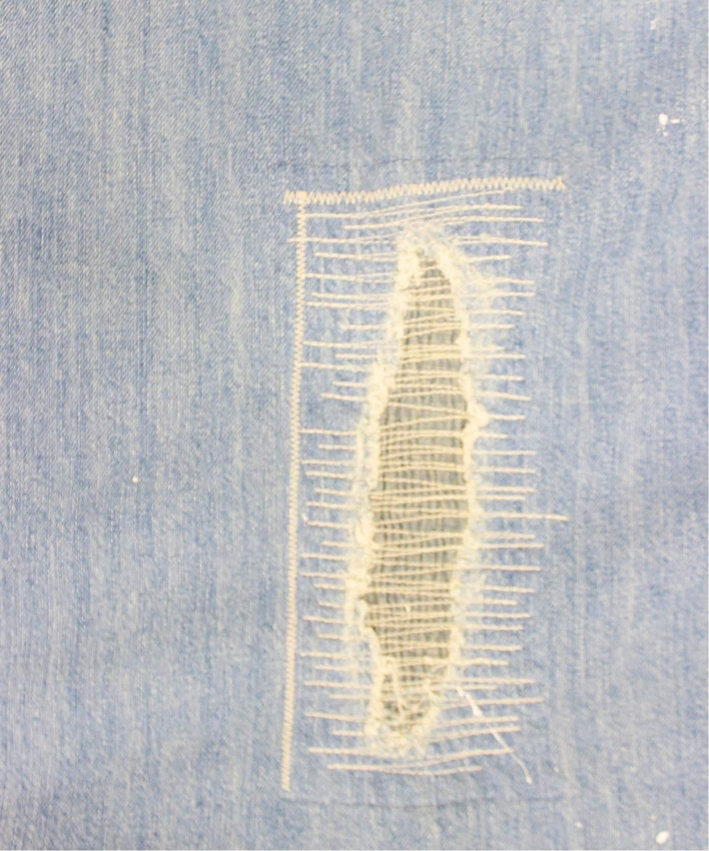 予約》DAMAGE DENIM CURTAIN 94×220 2枚セット（インテリア