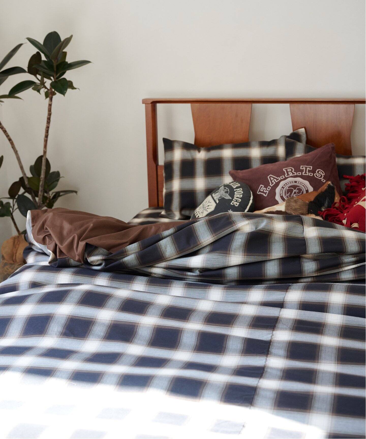 OMBRE CHECK DUVET COVER 掛け布団カバー セミダブル OMBRE CHECK DUVET COVER S.D 掛け布団カバー セミダブル（インテリア