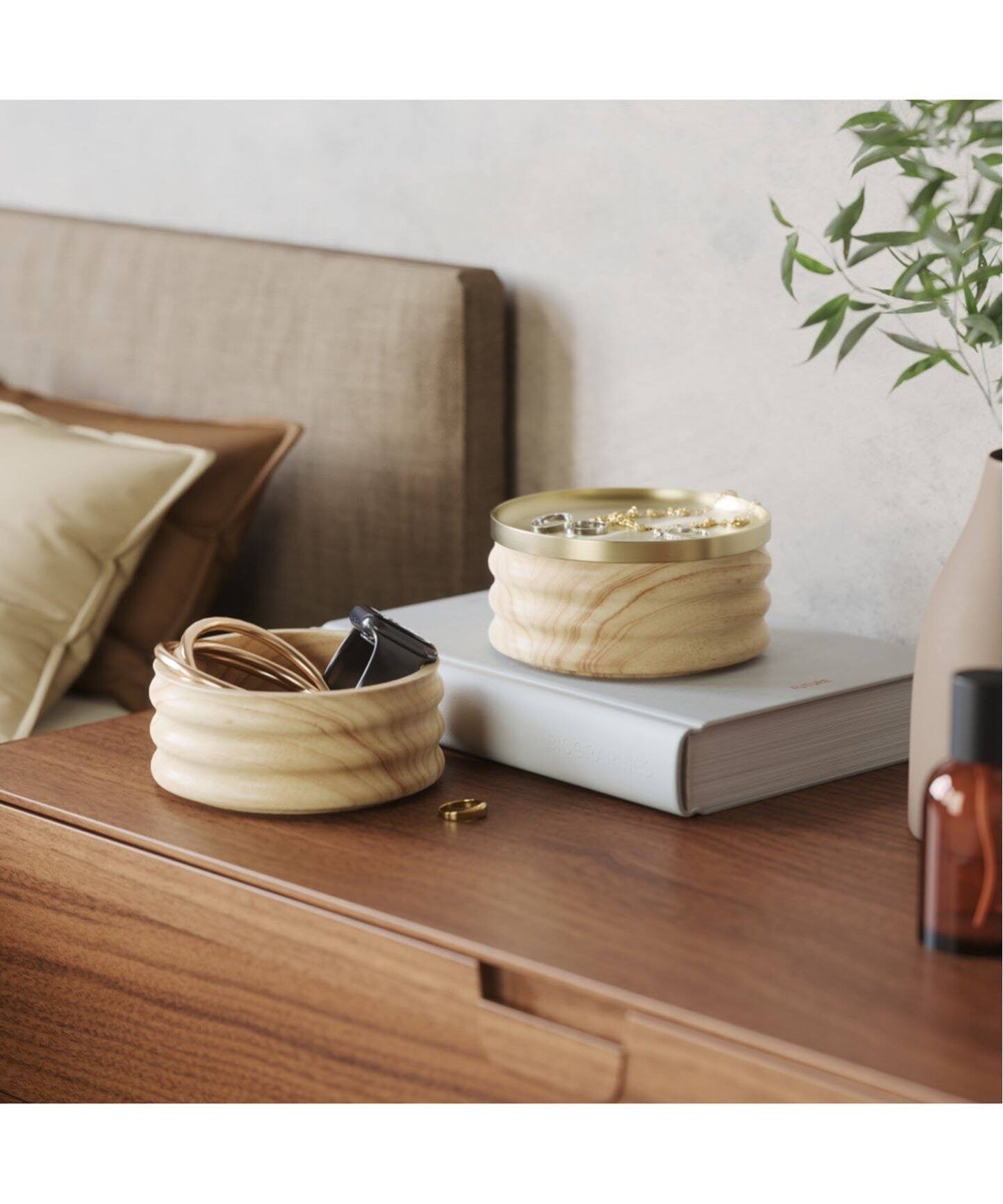 ジャーナルスタンダードファニチャー　ウッドボックス　4個セット WEB限定》【umbra/アンブラ】TESORA WOOD BOX ウッドボックス（収納