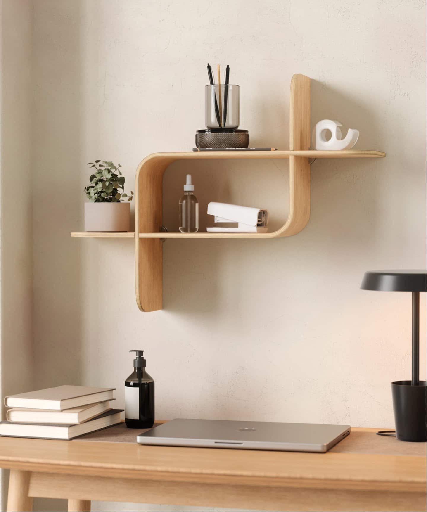 【タイムセール】Umbra Montage 木製シェルフ モンタージュ シェルフ 62x47cm – Umbra® / アンブラ 日本公式サイト
