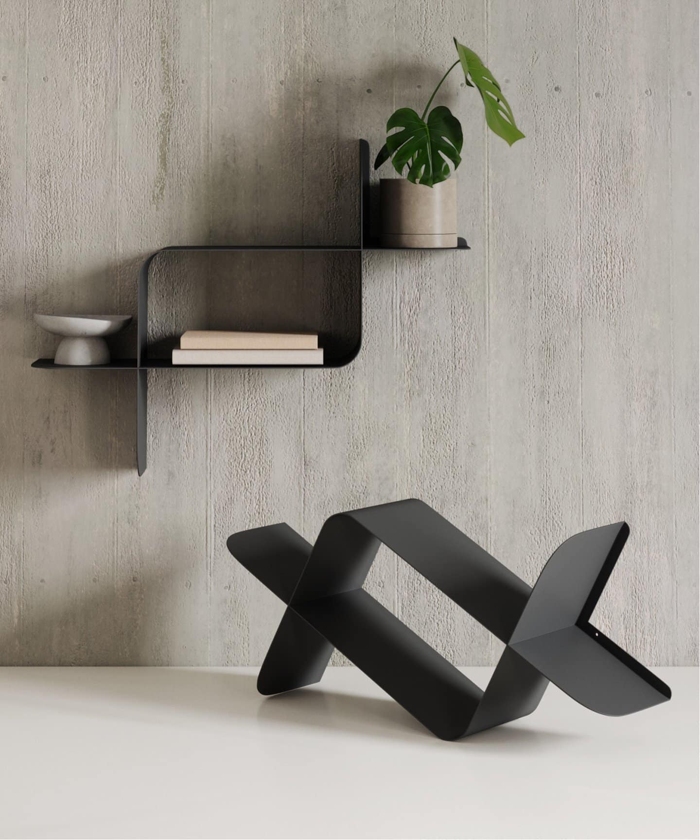 WEB限定》【umbra/アンブラ】MONTAGE METAL 2pcs シェルフ（収納グッズ