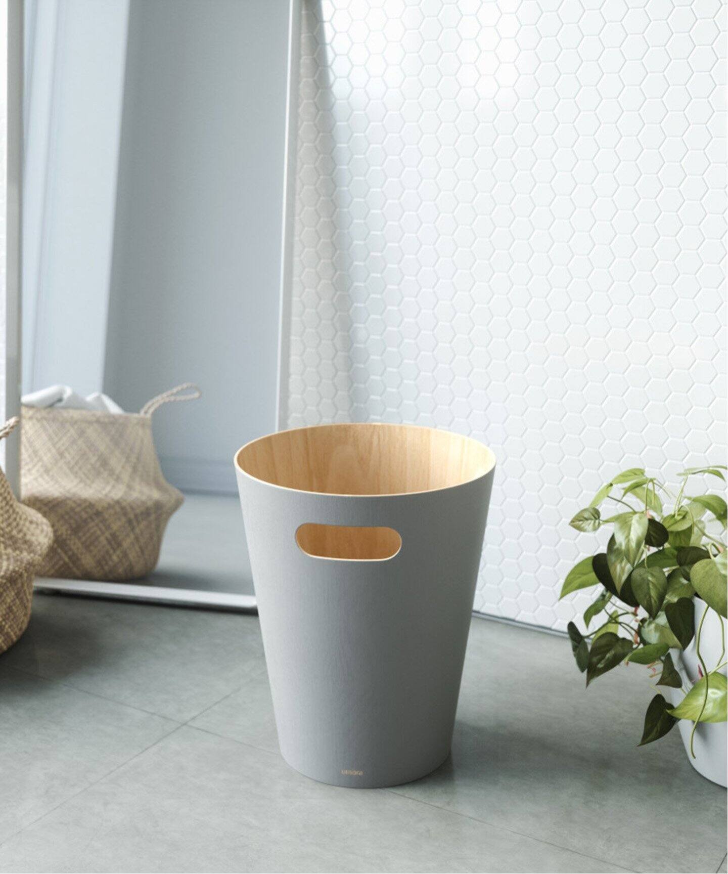 WEB限定》【umbra/アンブラ】WOODROW CAN ゴミ箱（ダストボックス