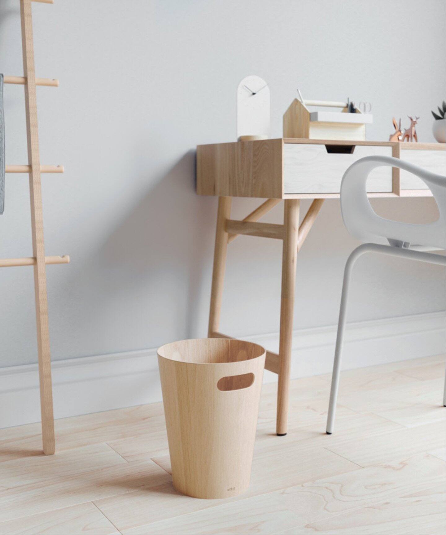 WEB限定》【umbra/アンブラ】WOODROW CAN ゴミ箱（ダストボックス