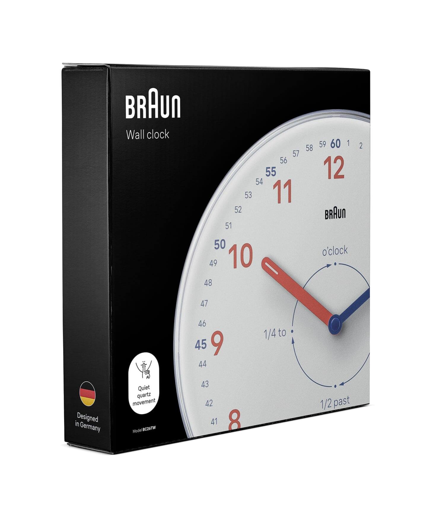 ☆【BRAUN/ブラウン】WALLCLOCK BC26TW 掛け時計（置き時計・掛け時計