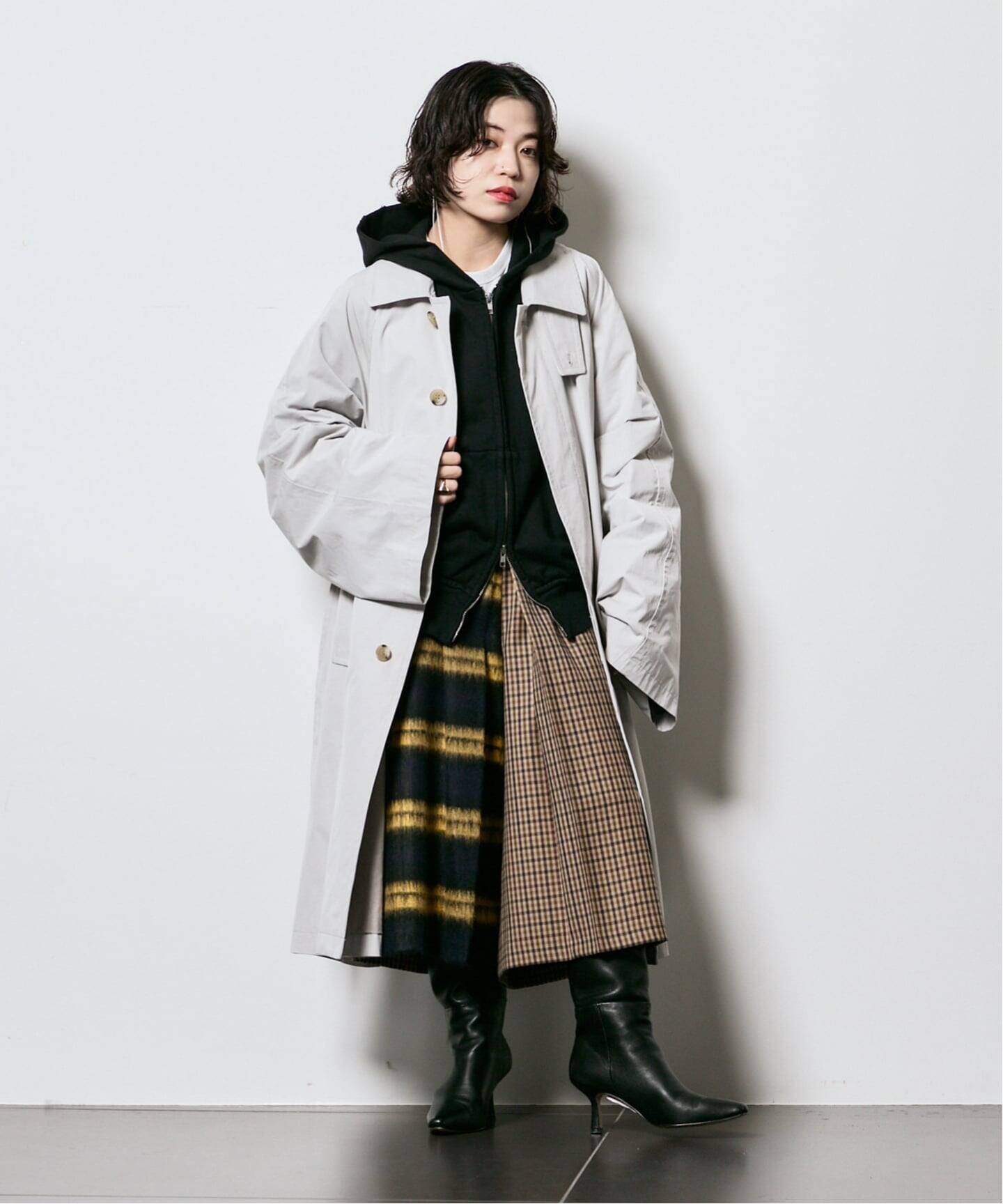 ジャケット・アウター ATON BOUMOU MELTON TENT LINE COAT ジャケット・アウター ATON BOUMOU MELTON TENT LINE COAT ATON