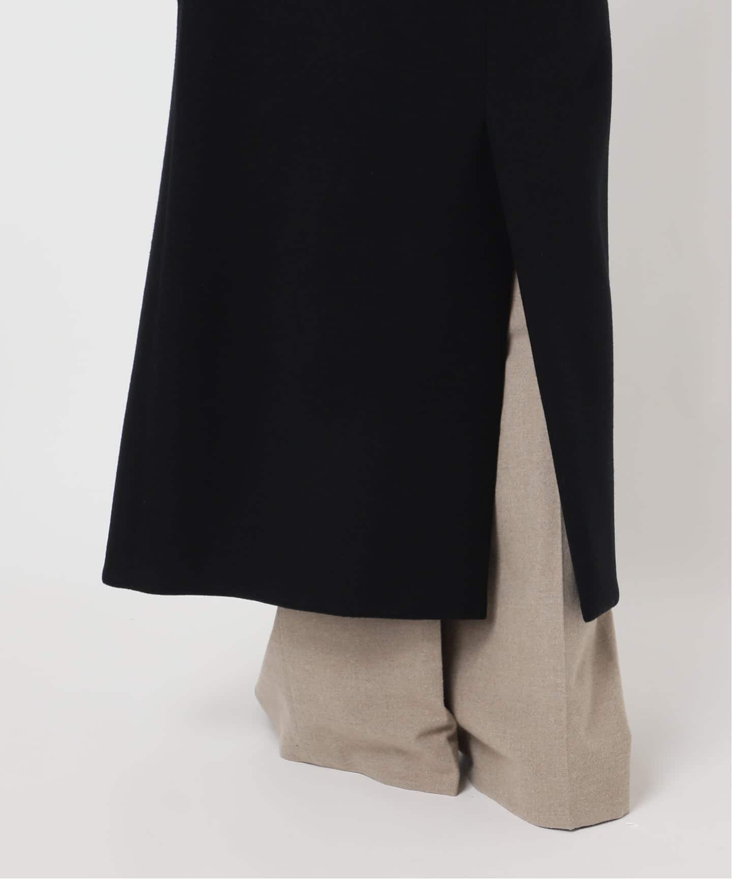 2WAYスタンドロングブルゾン ブラック　ウエスト調整可能 A part by（アパートバイ）の「2WAYスタンドロングブルゾン