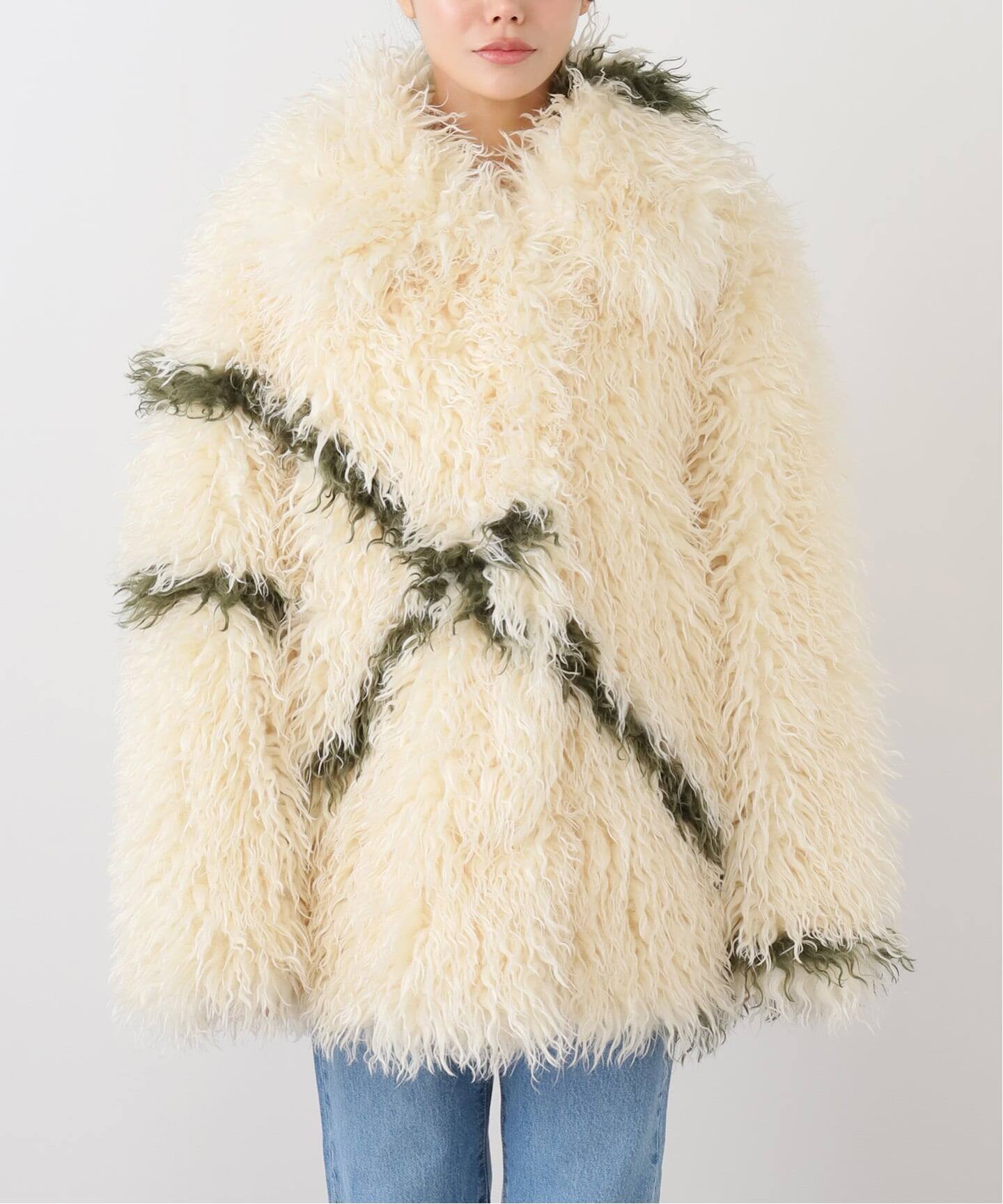 JAKKE COCOON COAT C1010：フェイクファーコート（その他ブルゾン