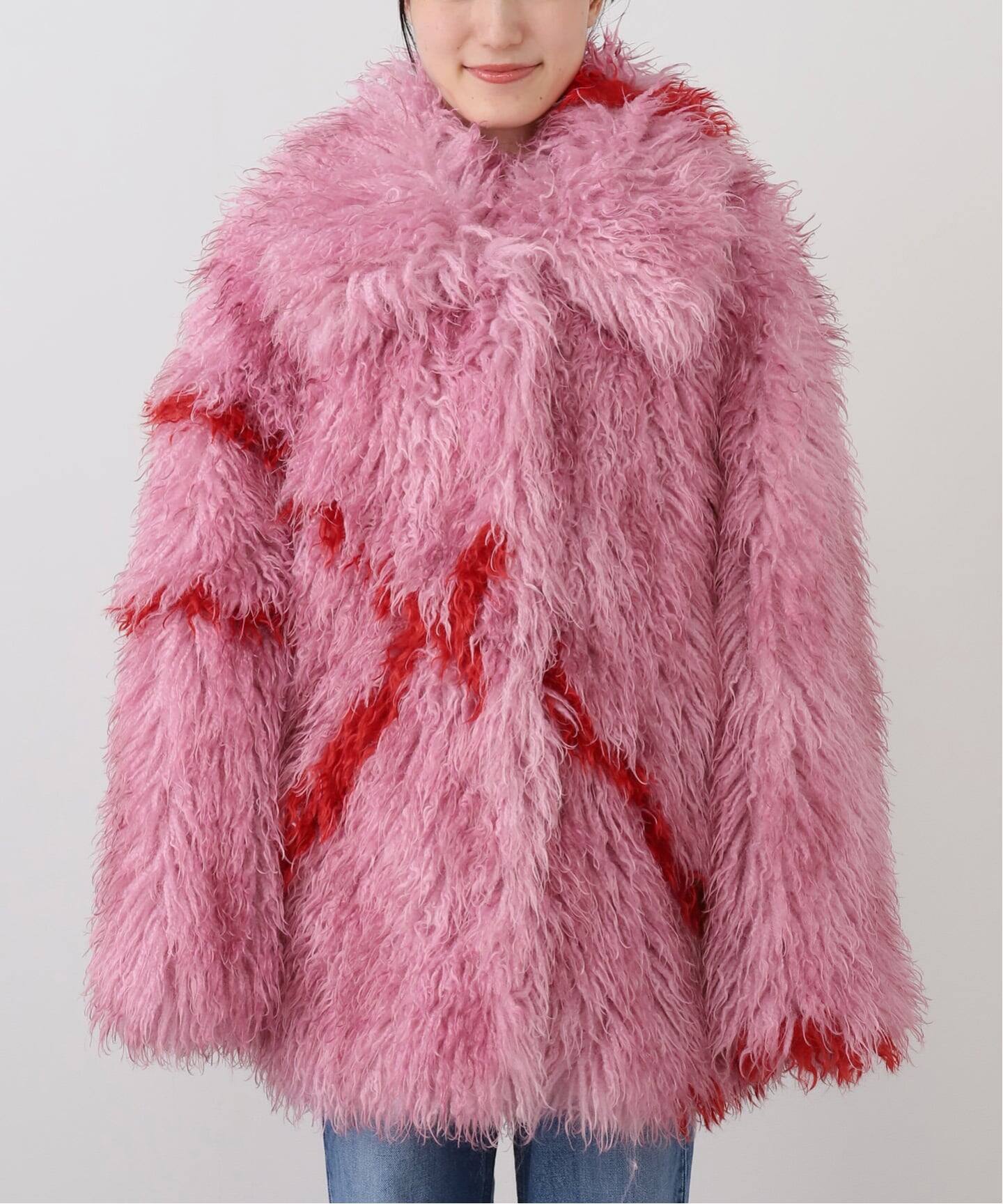 Jakke ほぼ未使用 ピンクのファーコート ファーコート レディース 通販 コート ボリュームファーコート