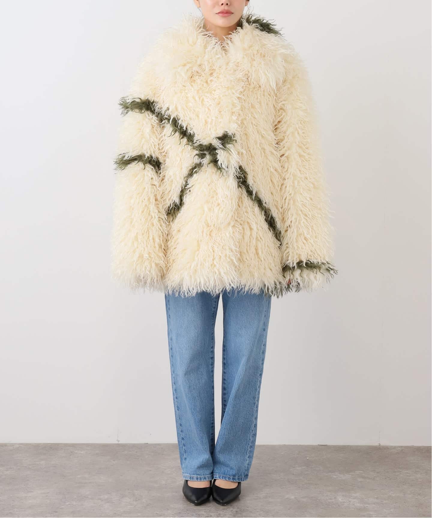 JAKKE COCOON COAT C1010：フェイクファーコート（その他ブルゾン