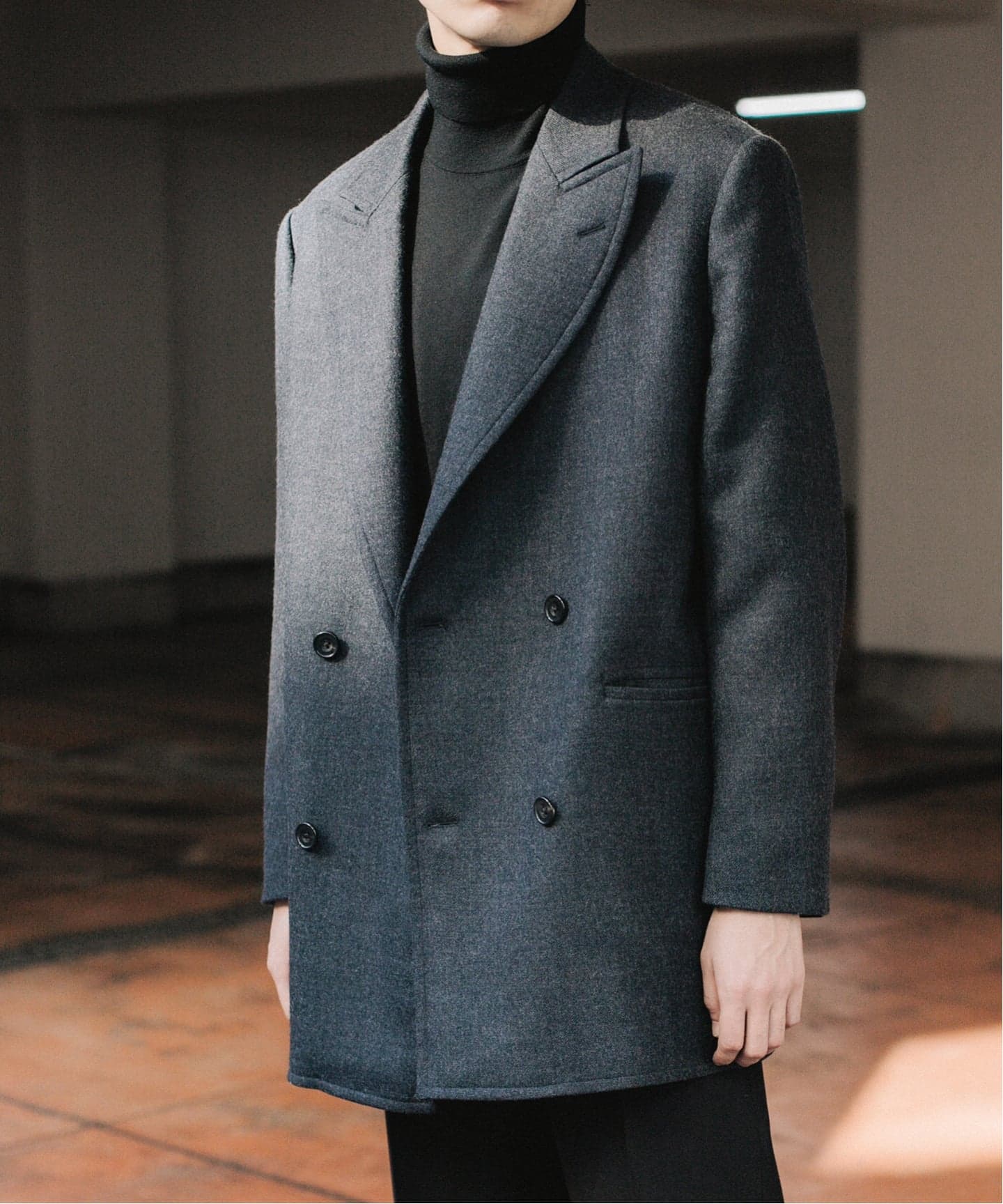 RE-PURPOSE / リパーパス】 double breasted coat：ポストマンコート