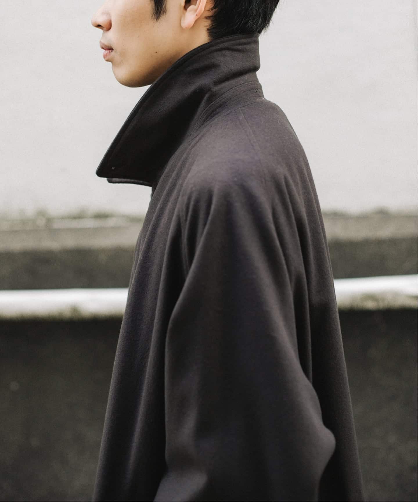 LE / エルイー】SUPER110sバルカラーコート（ステンカラーコート