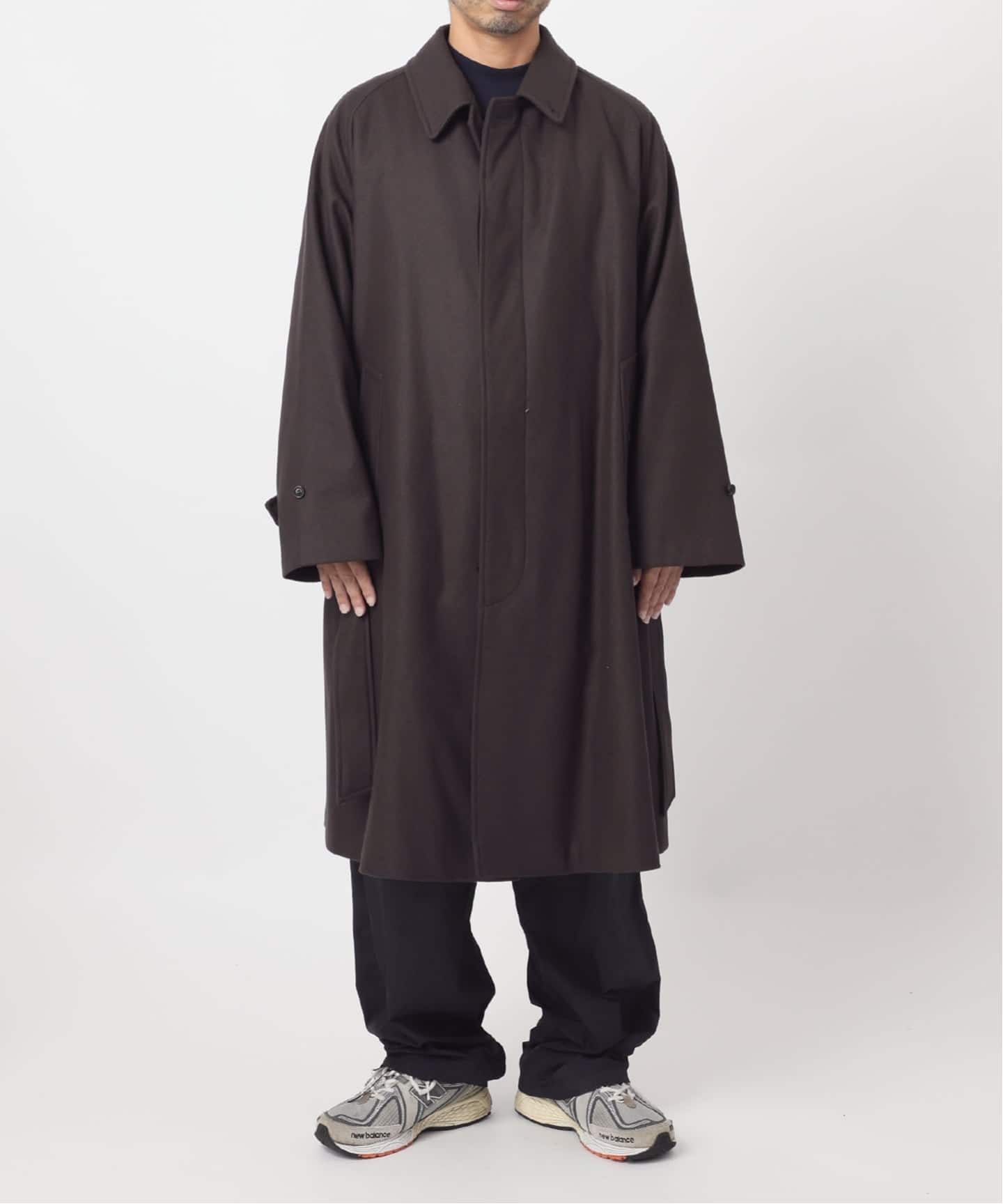 LE / エルイー】SUPER110sバルカラーコート（ステンカラーコート）｜L