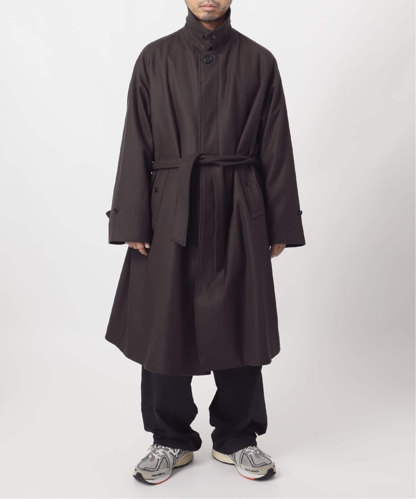 LE / エルイー】SUPER110sバルカラーコート（ステンカラーコート）｜L