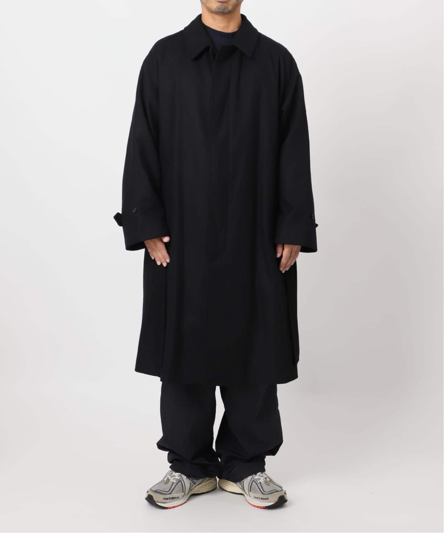 LE / エルイー】SUPER110sバルカラーコート（ステンカラーコート）｜L