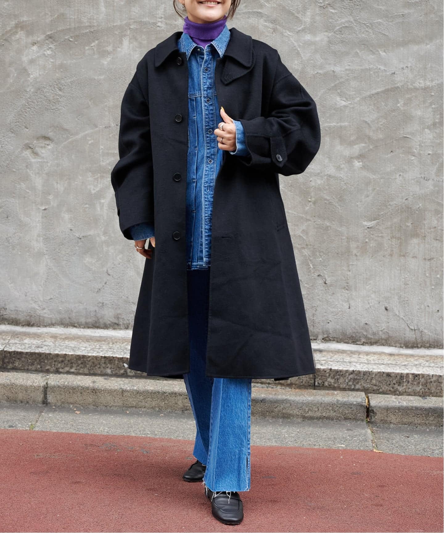 ダブルフェイスステンカラーコート（ステンカラーコート）｜OUTDOOR