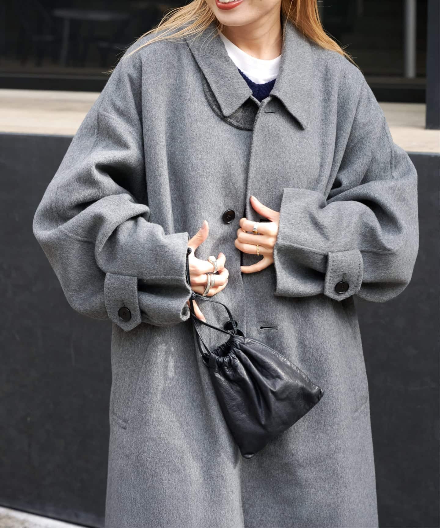 【24AW】Edition ダブルフェイスステンカラーコート 24AW】Edition ダブルフェイスステンカラーコート