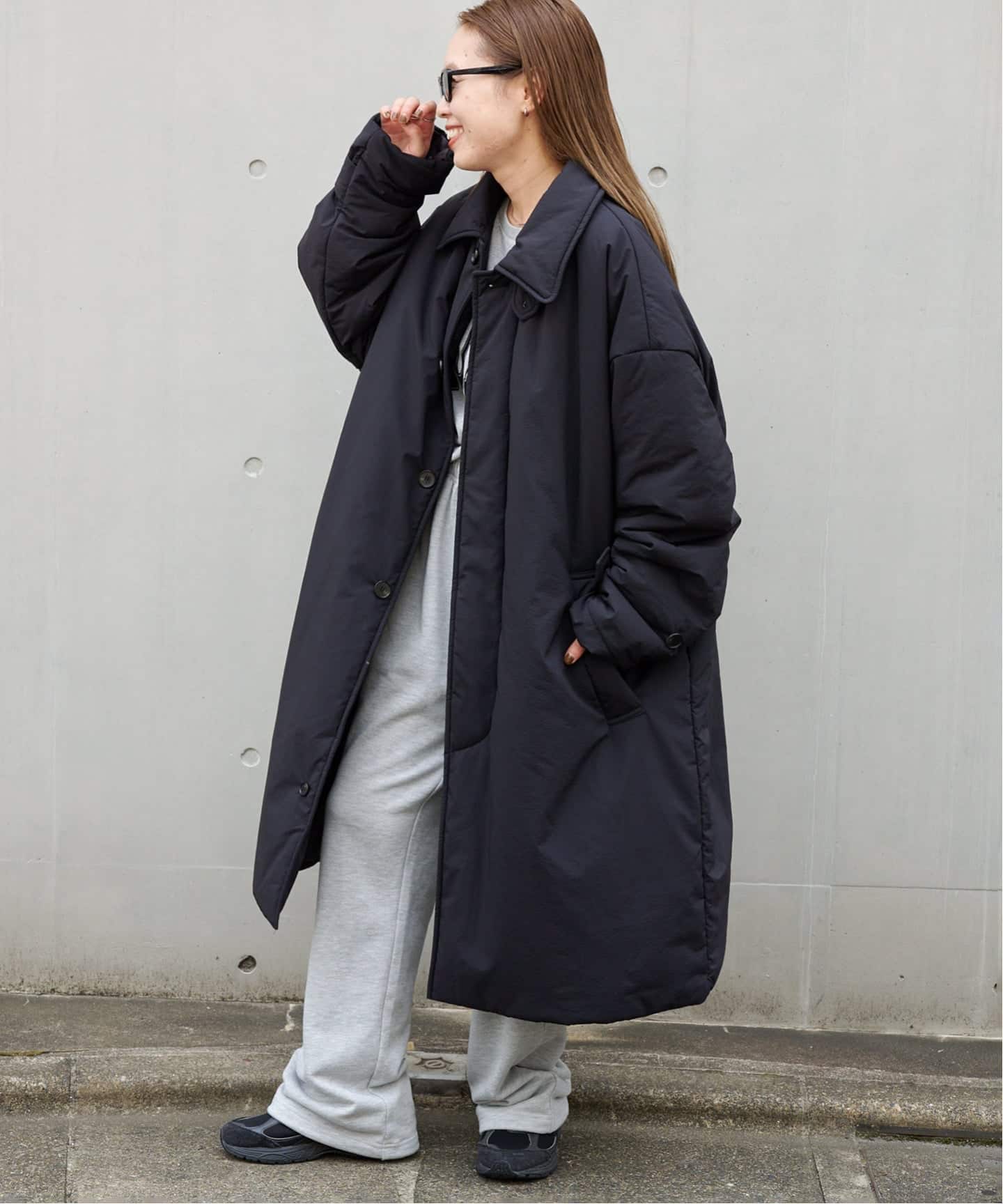 【希少美品】バーバリーロンドン ライナー ステンカラー コート L 防水加工 黒 BURBERRY - バーバリー ロンドン ステンカラーコート バルマ
