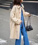 ライナーチェックステンカラーコート