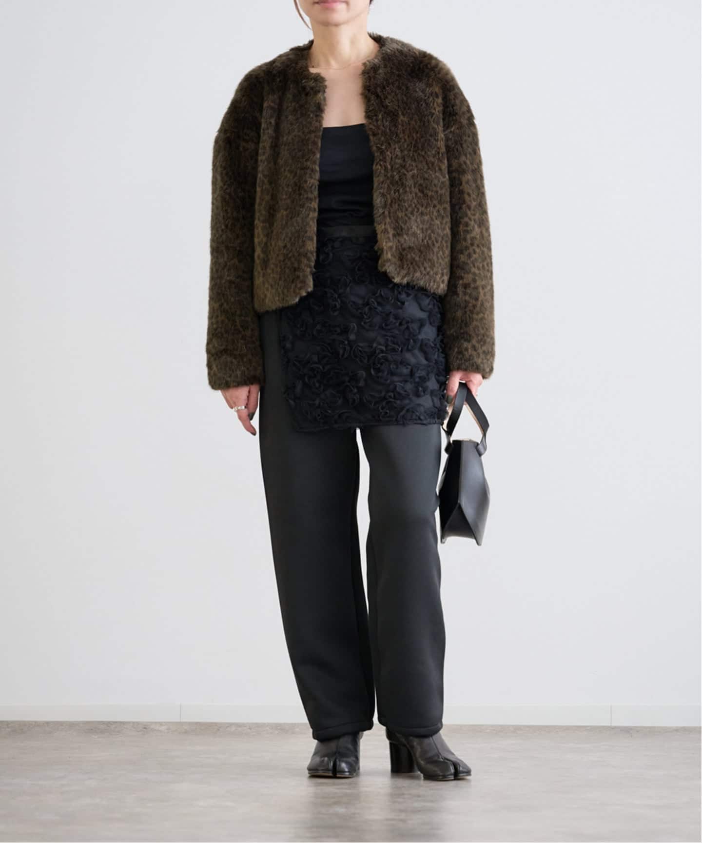 TICCA TBEA-072レオパードファーショートコート（その他ブルゾン