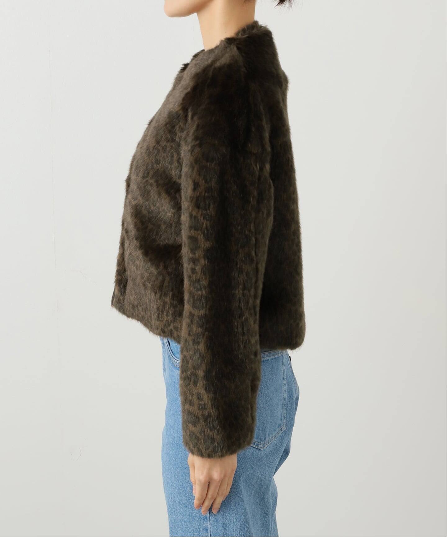 TICCA TBEA-072レオパードファーショートコート（その他ブルゾン