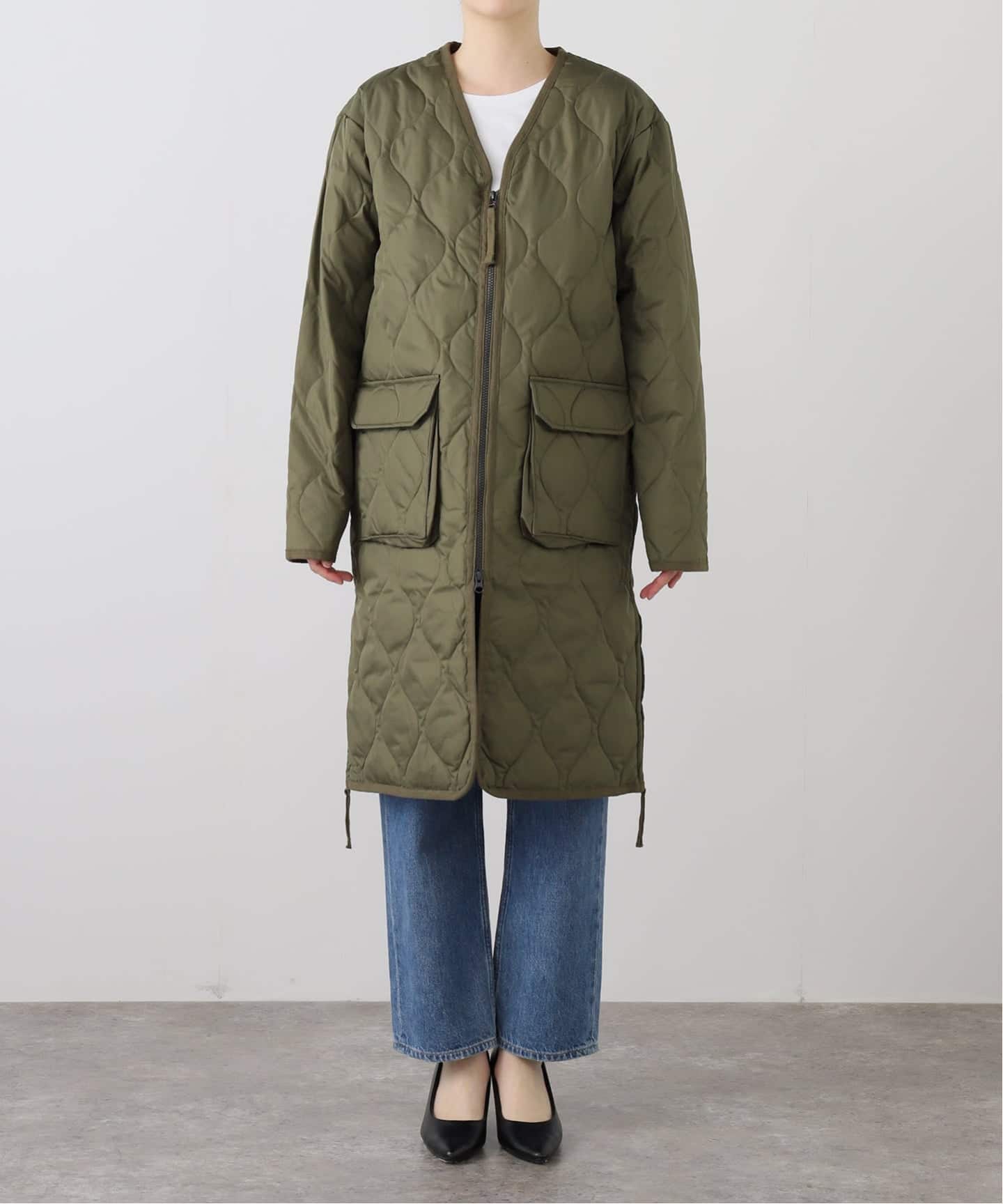 TAION MILITARY W-ZIP V NECK DOWN COAT（ダウンジャケット）｜BOICE