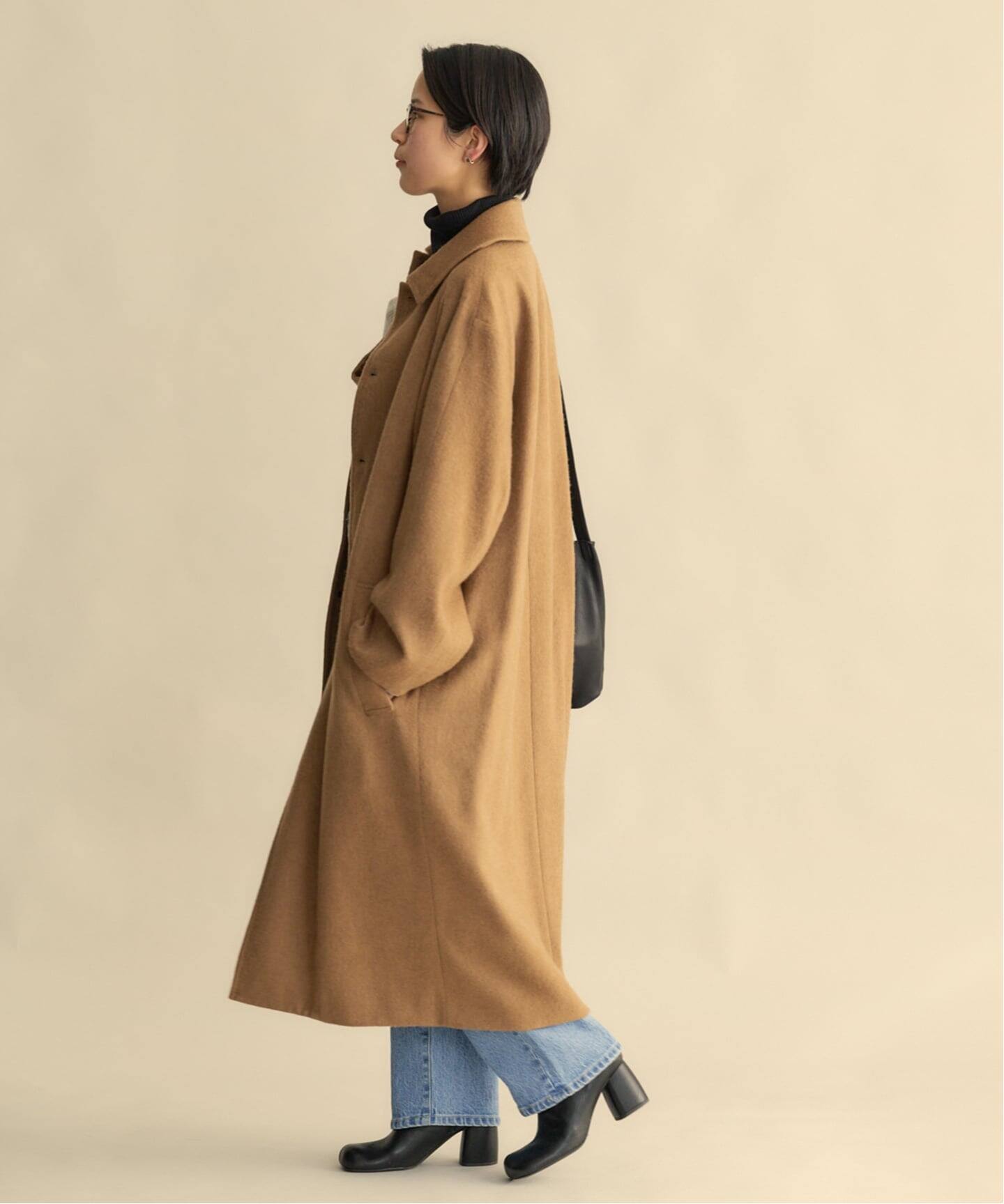 ATON PURE CAMEL BALMACAAN COAT（ステンカラーコート）｜BOICE FROM 