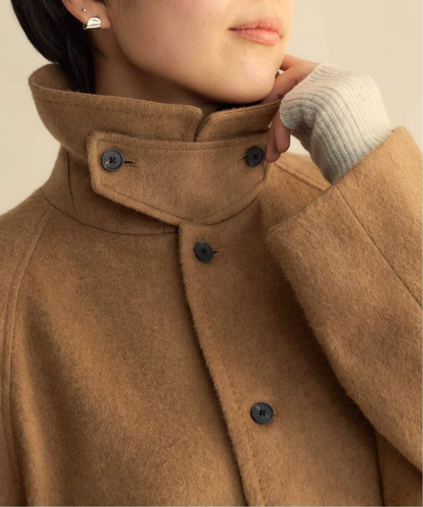 ATON PURE CAMEL BALMACAAN COAT（ステンカラーコート）｜BOICE FROM