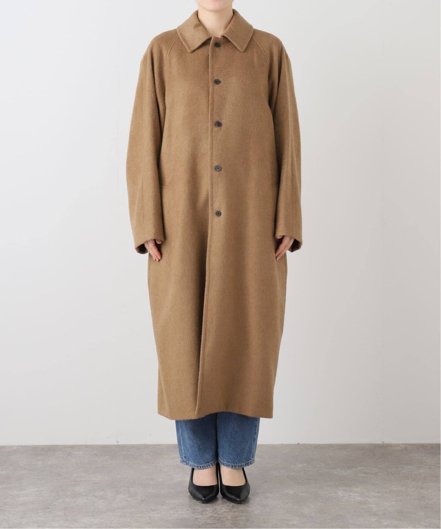 OVERCOAT WOOL BALMACAAN COAT ステンカラーコート ATO（アトウ） ステンカラーコート コート SLUB YARN BALMACAAN COAT