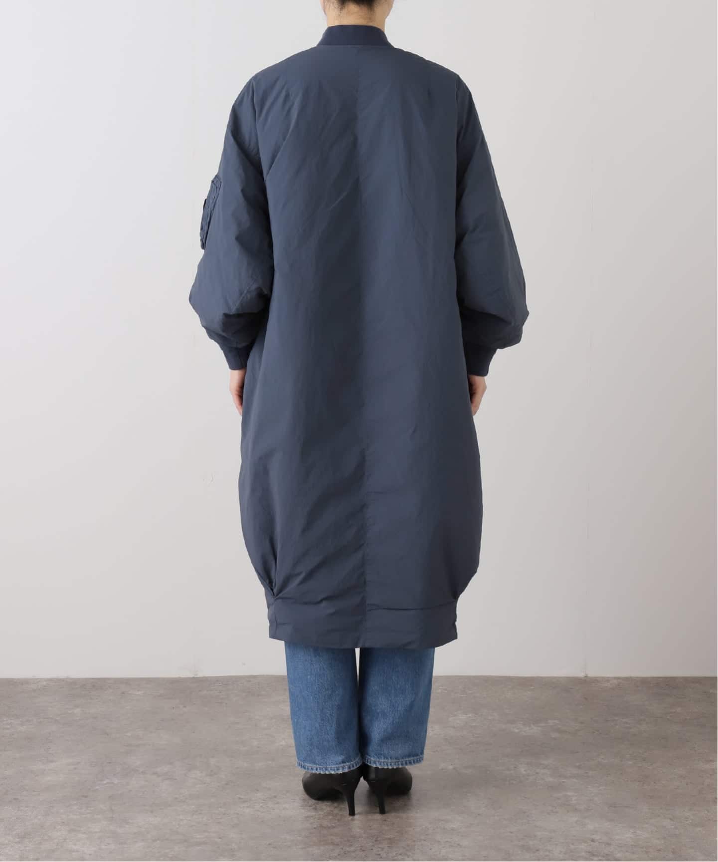 F/CE GARMENT DYE DOWN MA-1 LONG COAT（ノーカラーコート）｜BOICE