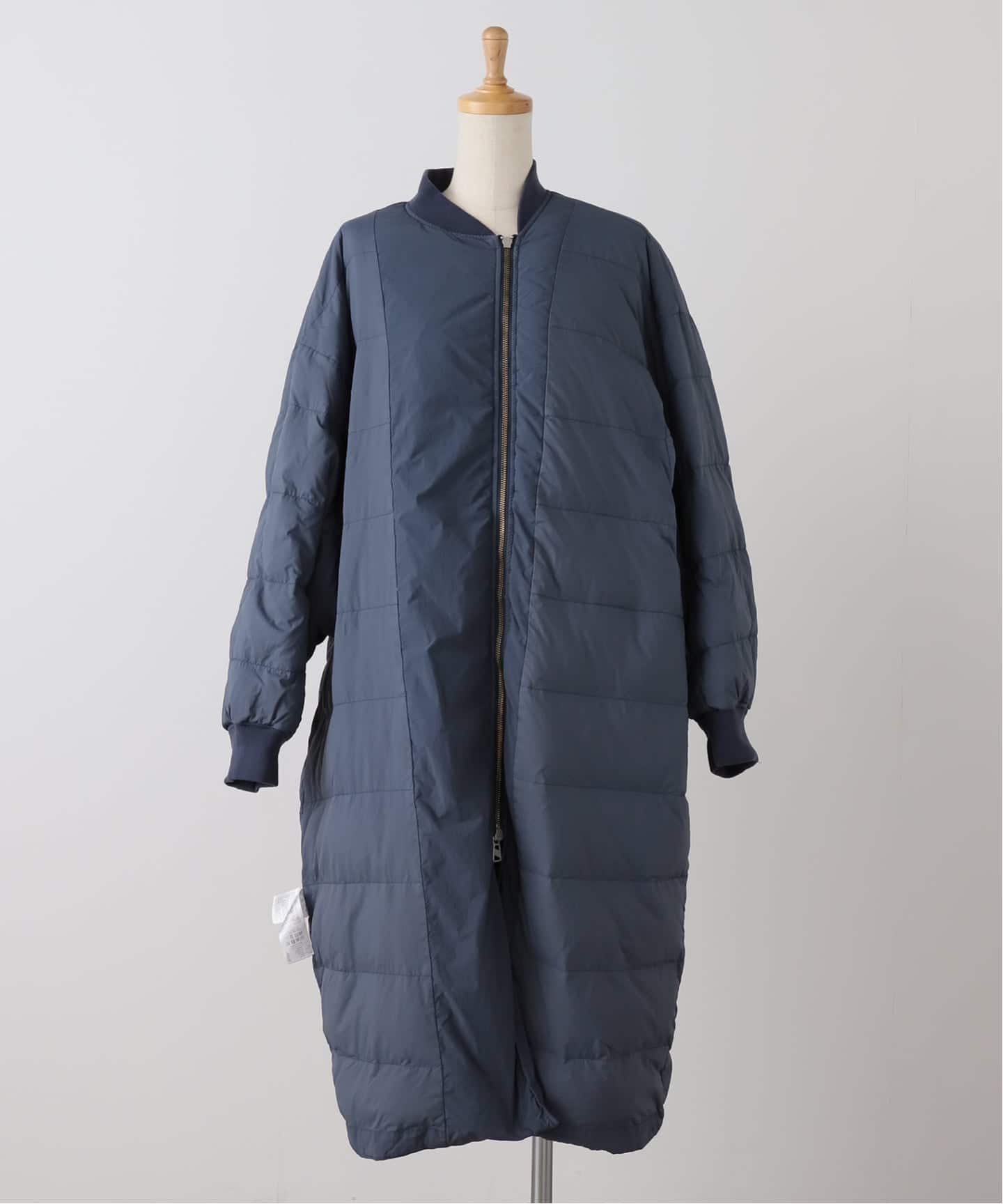 F/CE GARMENT DYE DOWN MA-1 LONG COAT（ノーカラーコート）｜BOICE