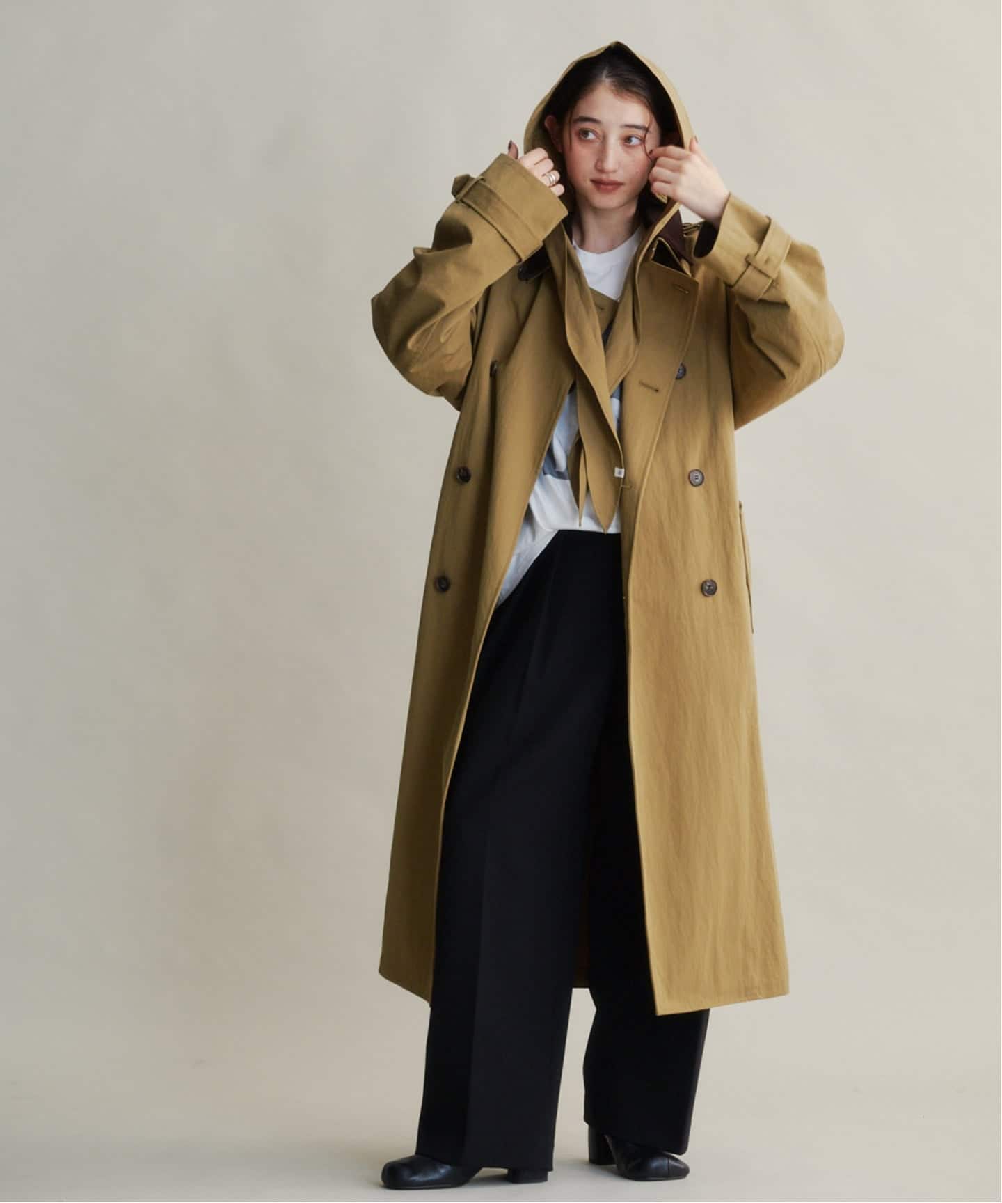 【専用】ETRETOKYO フードストールロングトレンチコート ETRE TOKYO - フードストールロングトレンチコート | BEIGE | ADDICT