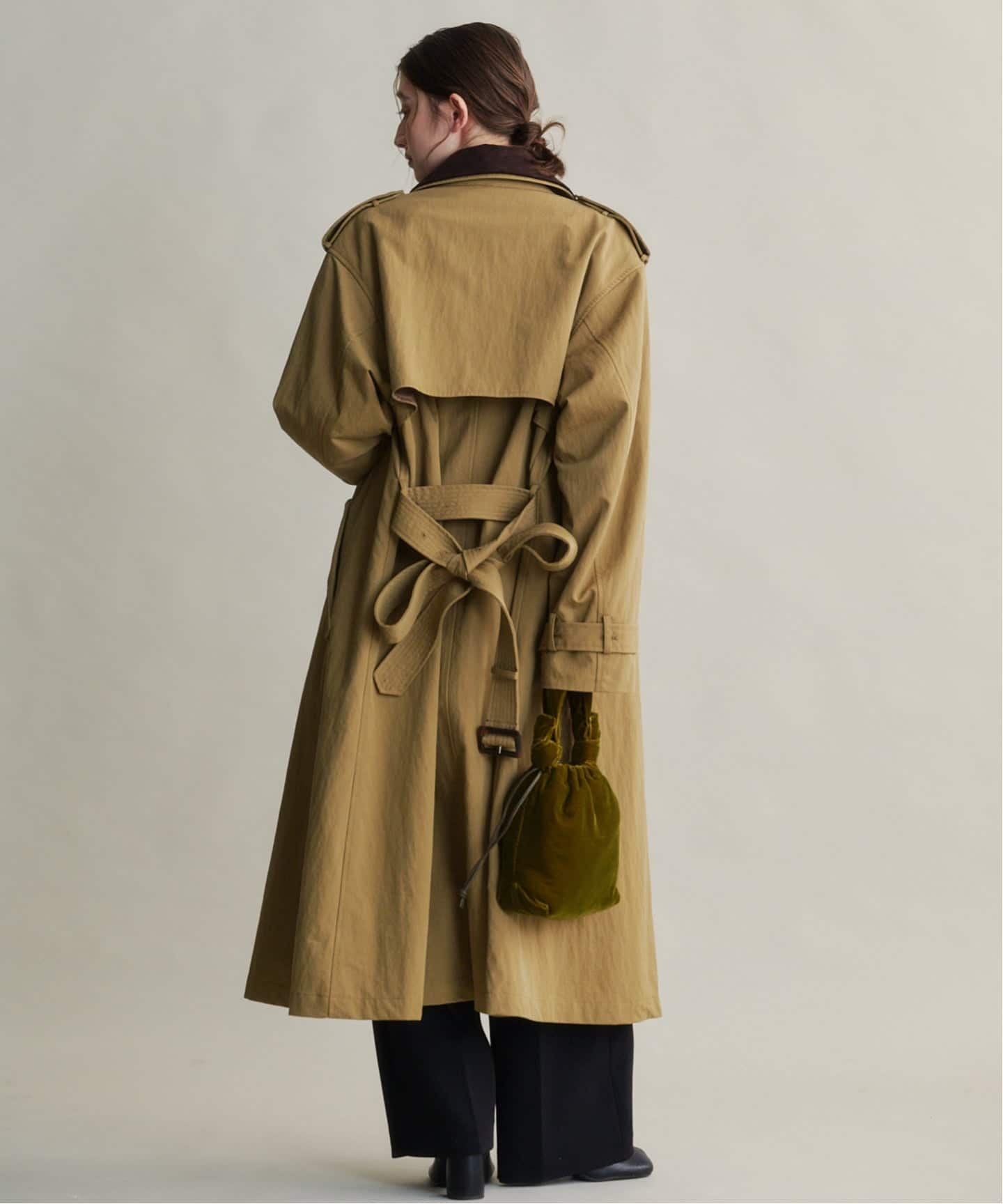 ETRE TOKYO フードストールロングトレンチコート（トレンチコート
